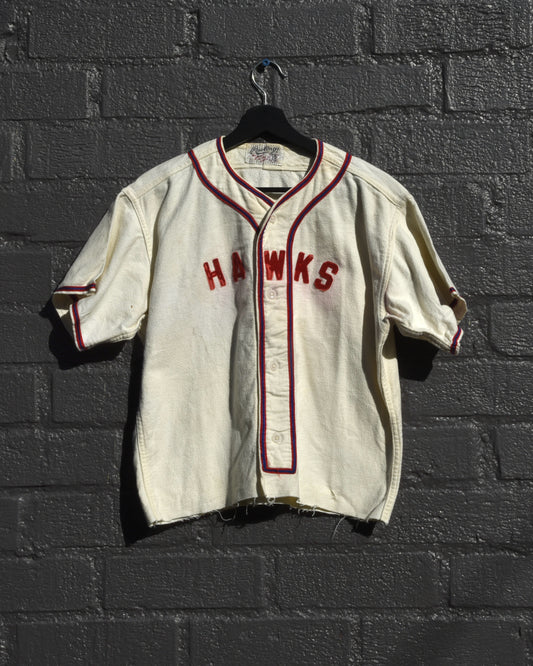 1950s Hawks Cushing Motor Baseball Jersey