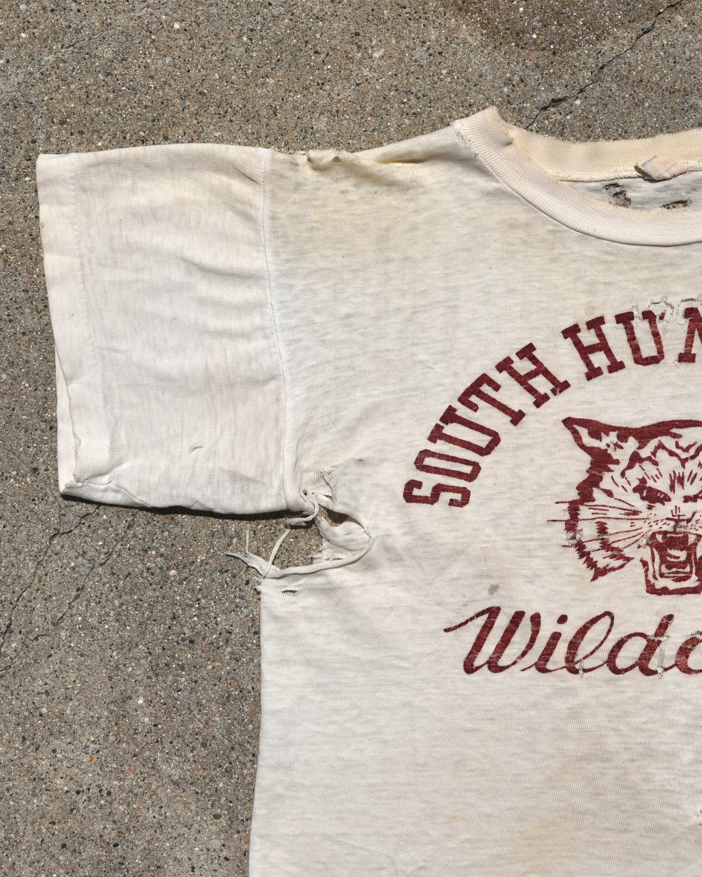1950s Thrashed South Huntington Wildcats Tshirt