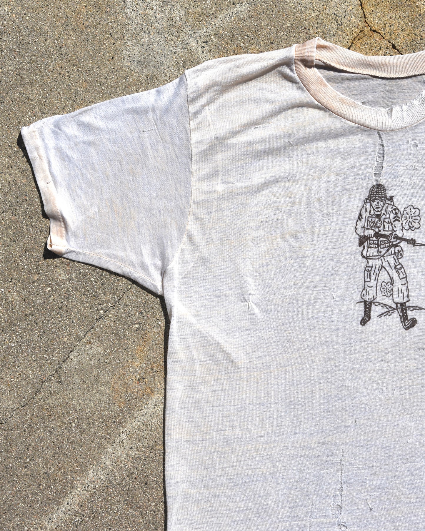 1960s Army Soldier Stenciled Tshirt