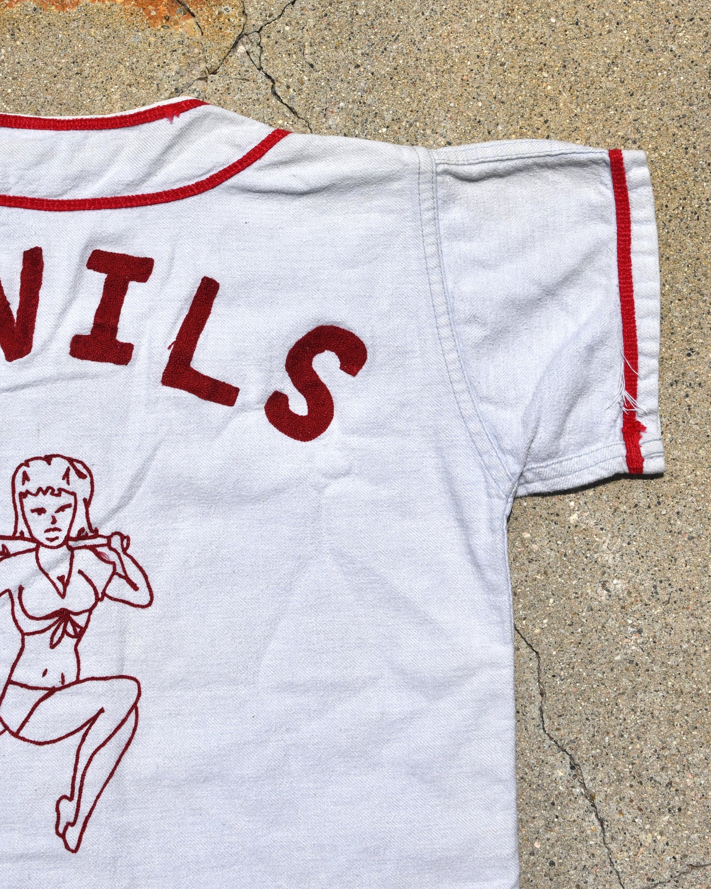 1950s Devils Chainstitched Baseball Jersey