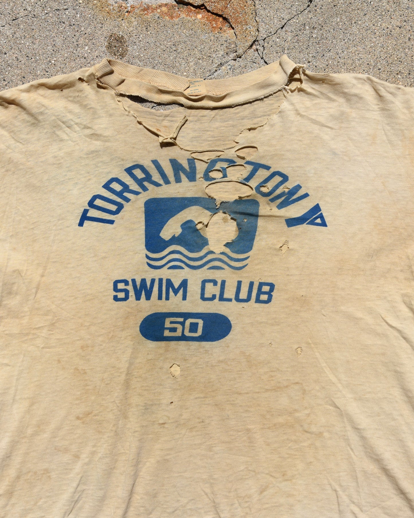 1970s Thrashed Torrington Swim Club Tshirt