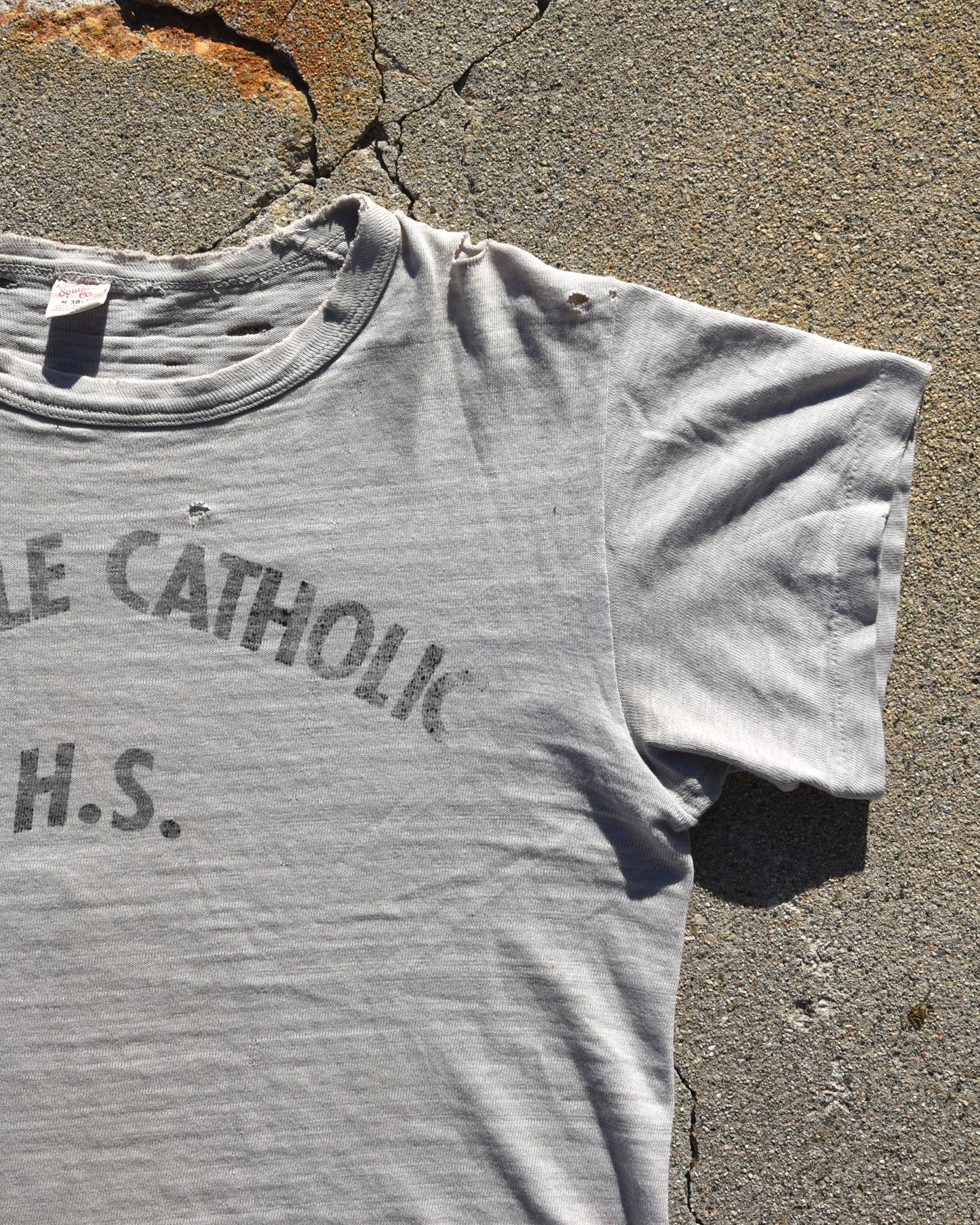 1950s Thrashed Roselle Catholic HS Tshirt