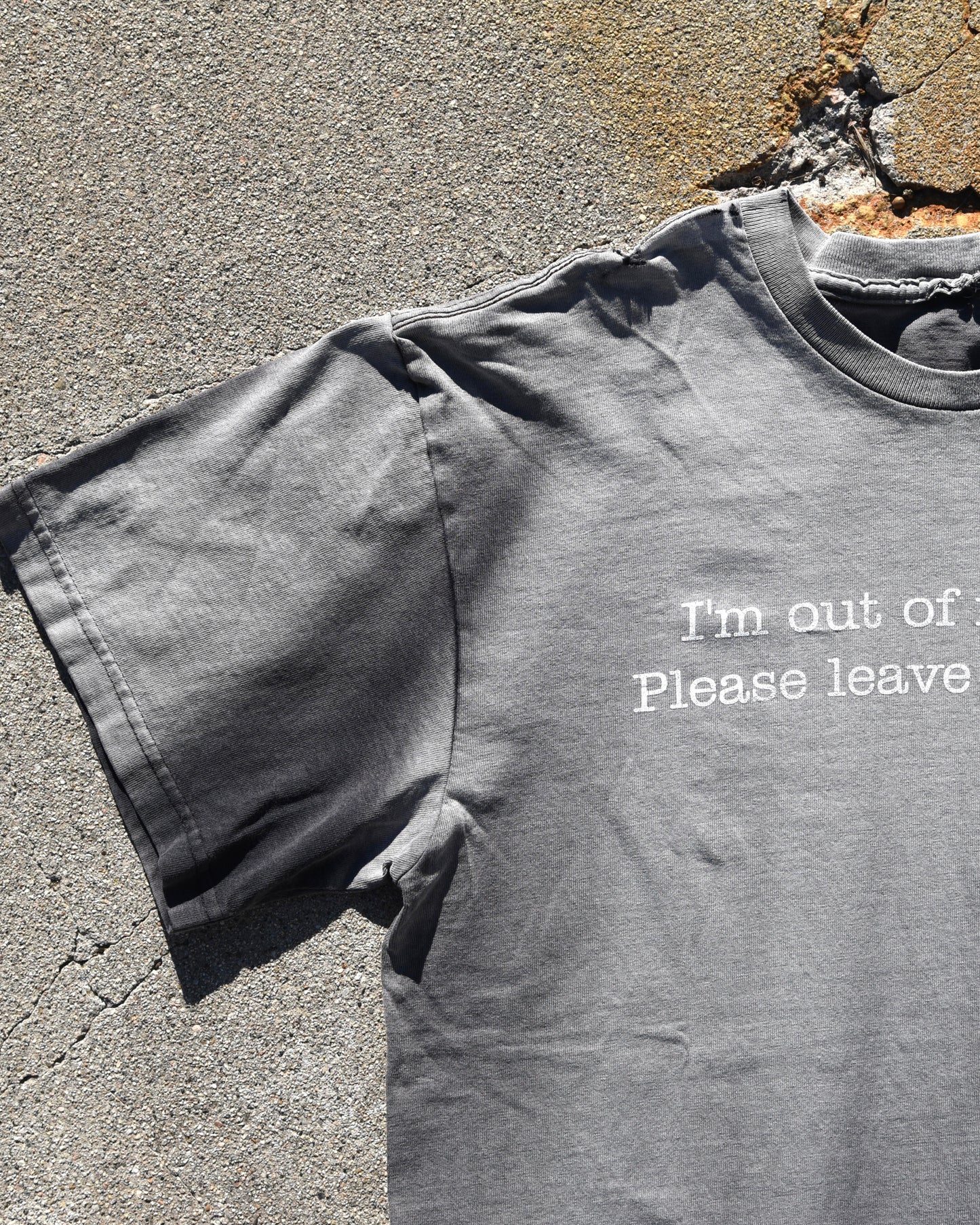 Y2K Sun Faded I’m Out of my Mind Please Leave a Message Tshirt