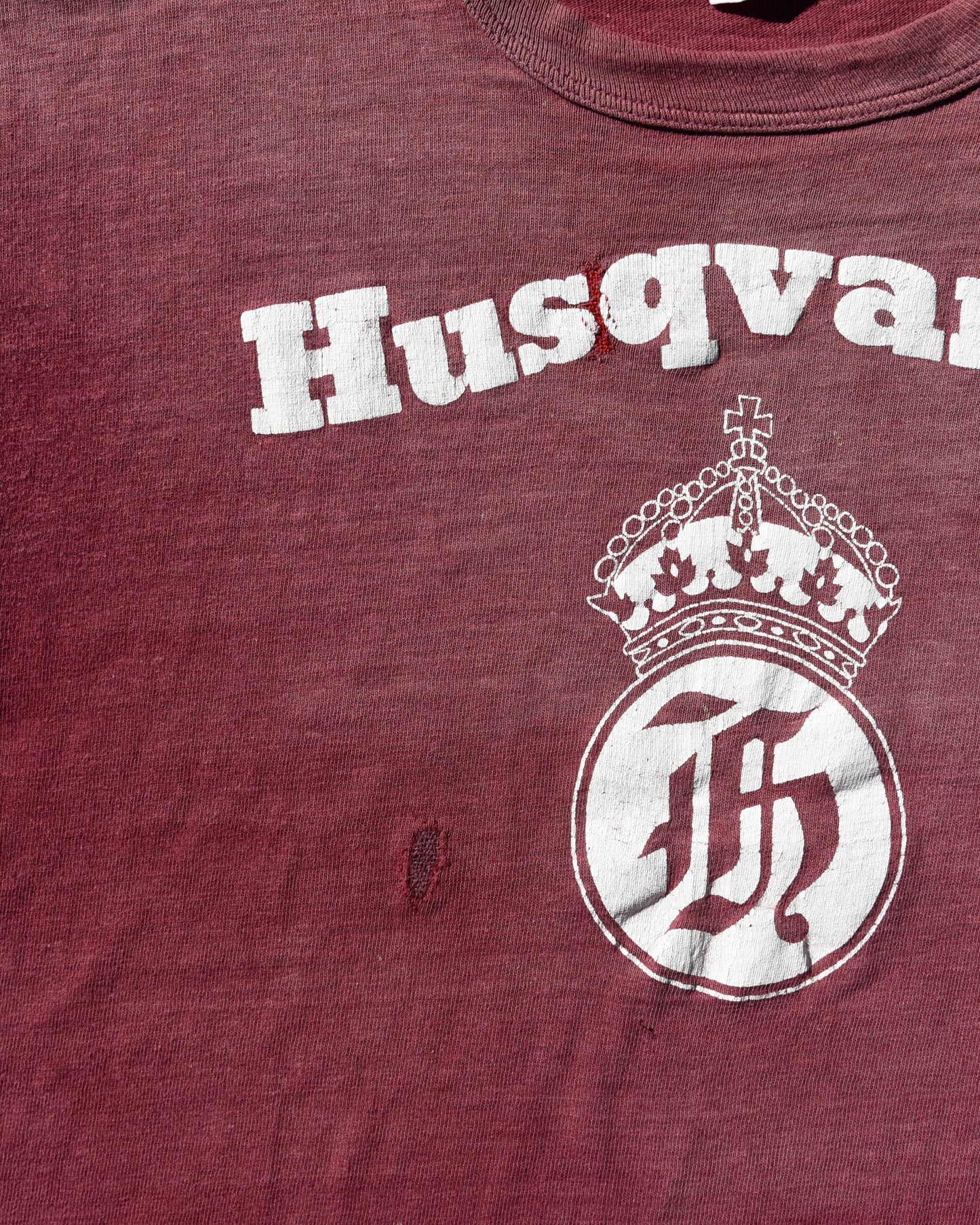 1950s Husqvarna Tshirt - Sun Faded And Repaired