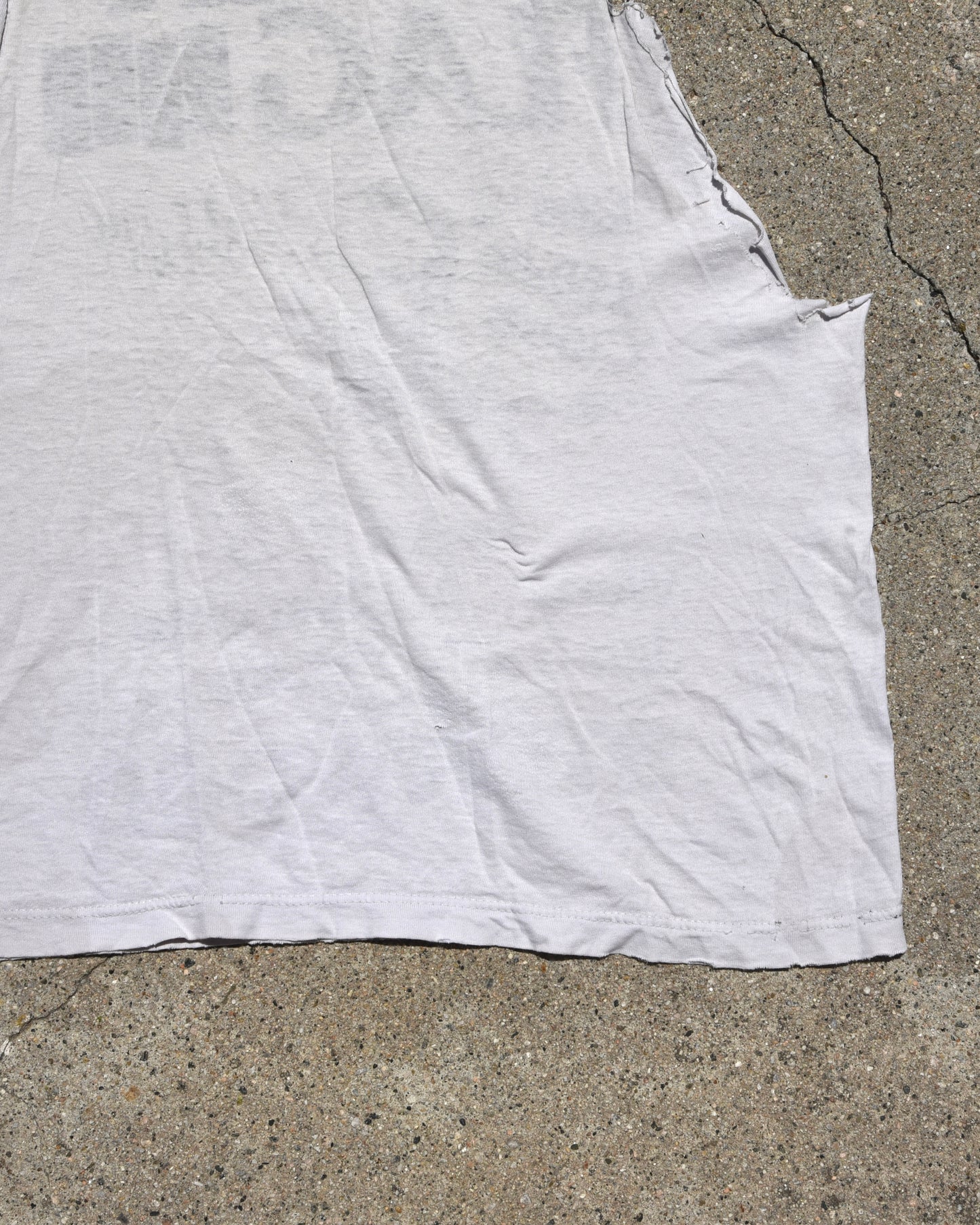 1980s Thrashed Black Flag Cutoff Tshirt