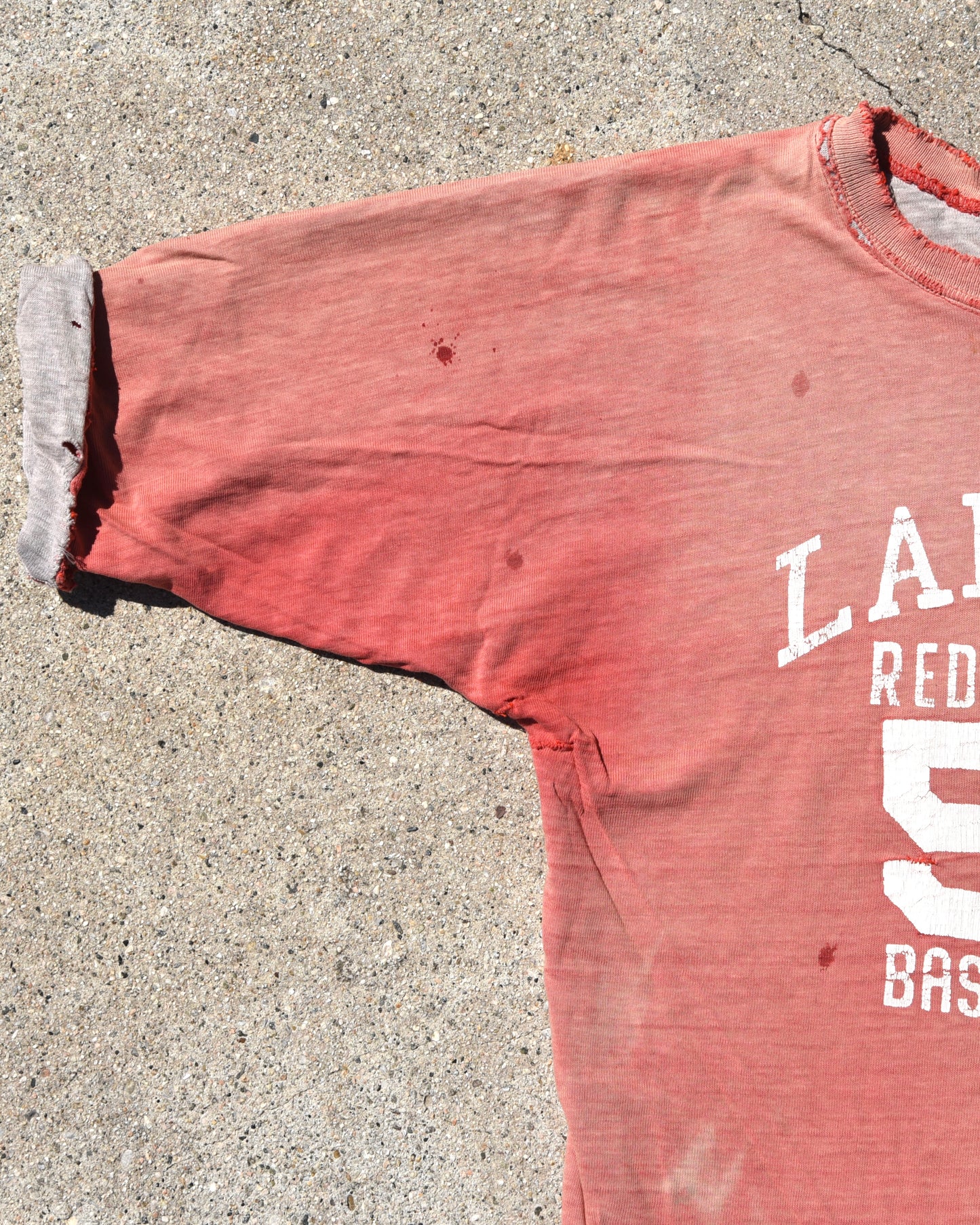 1950s Sun Faded Lamont Red Devils Double Face Jersey