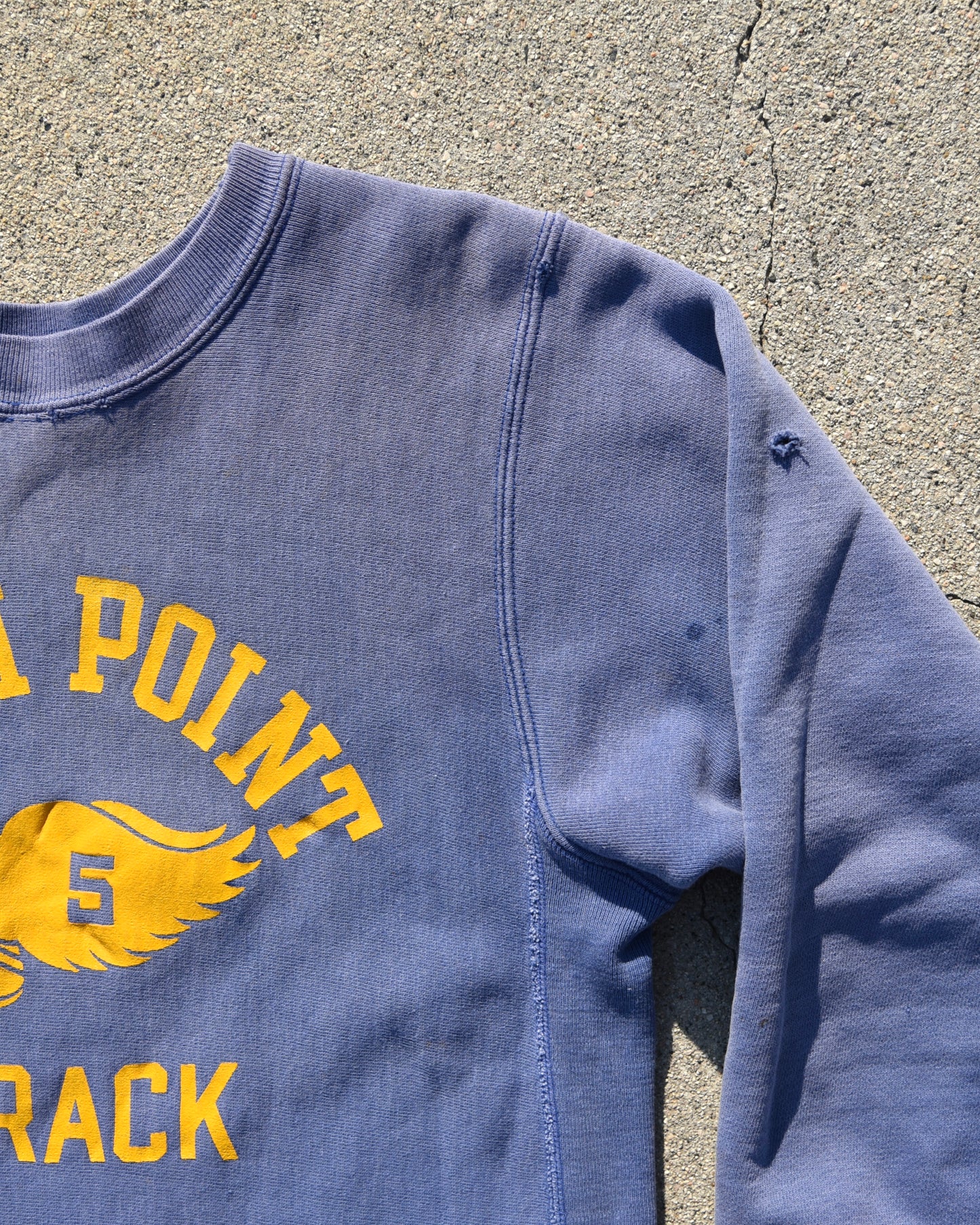 1960s High Point Track Champion Reverse Weave Expansion Gusset Sweatshirt