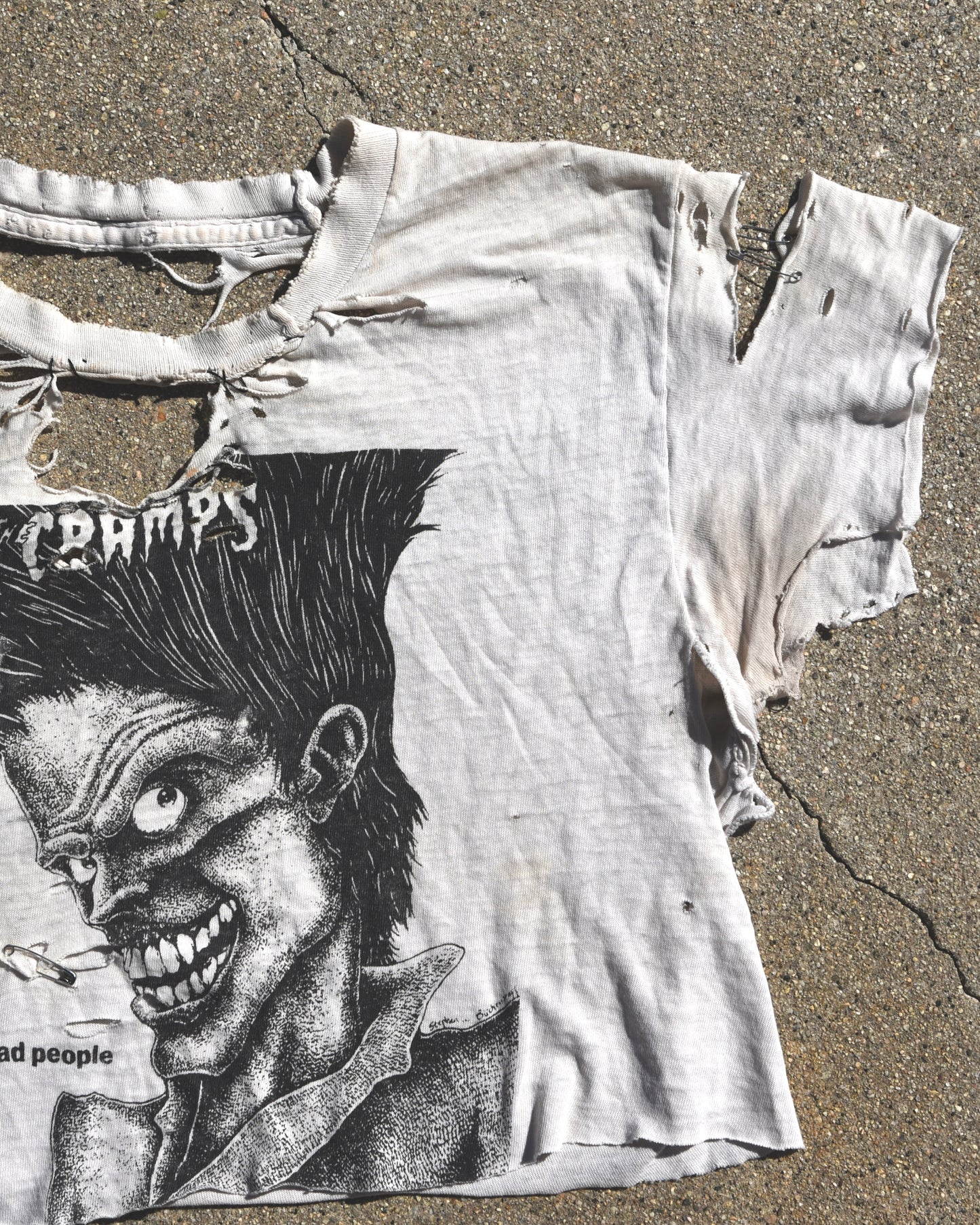 1980s Thrashed The Cramps Cropped Tshirt