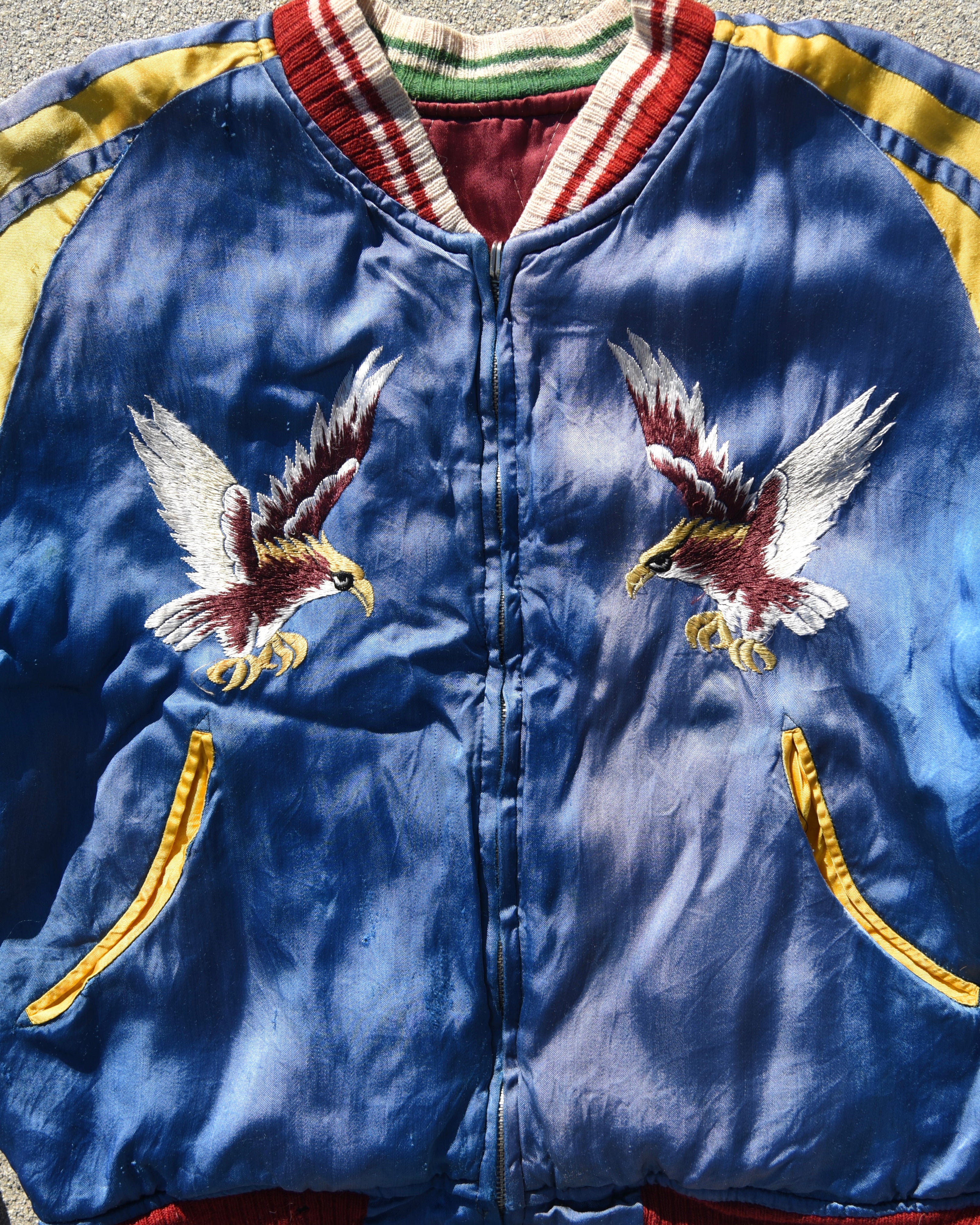 1950s Japan Sukajan Reversible Souvenir Jacket Sun Faded