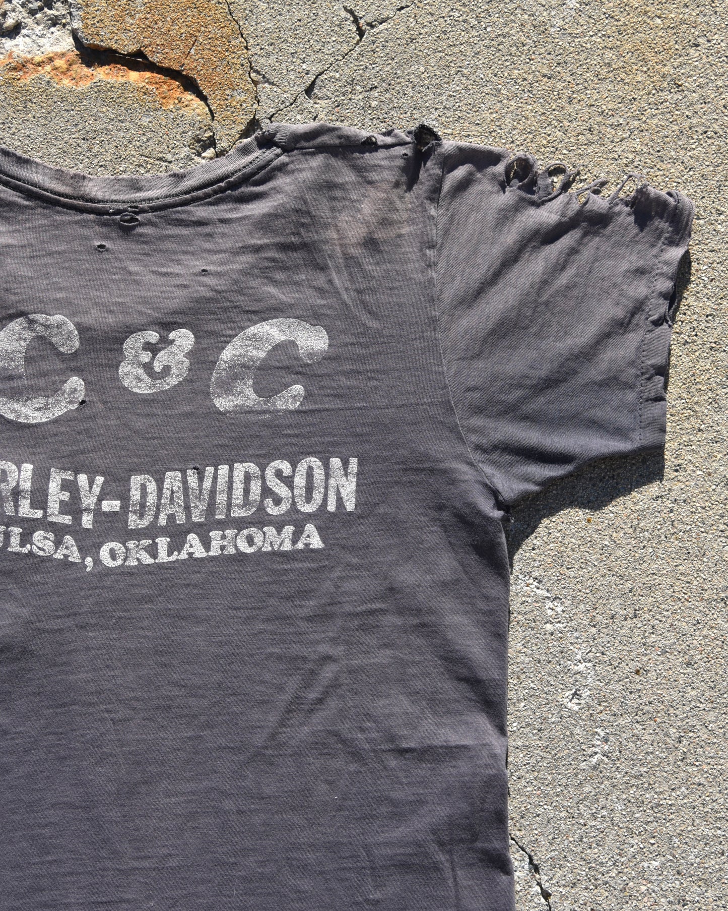 1970s Harley Davidson Pocket Tshirt - Thrashed