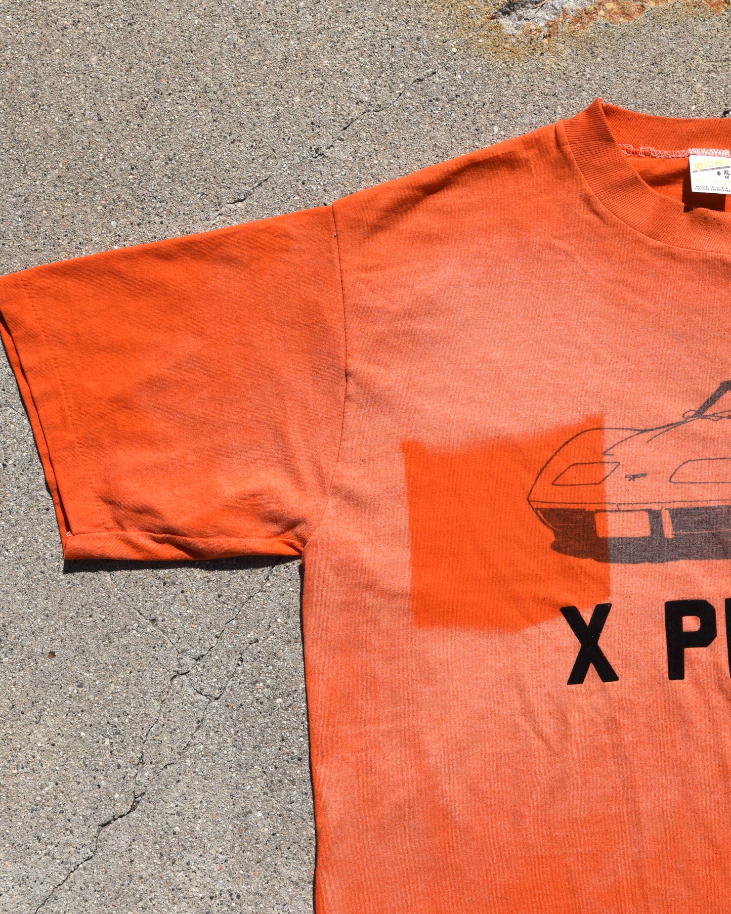 1970s Sun Faded Corvette Ghost Pocket Tshirt