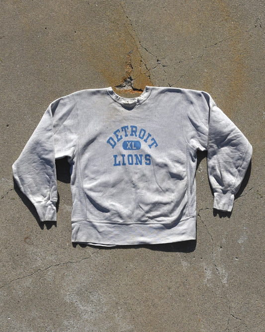 1960s Champion Reverse Weave Expansion Gusset Detroit Lions Sweatshirt