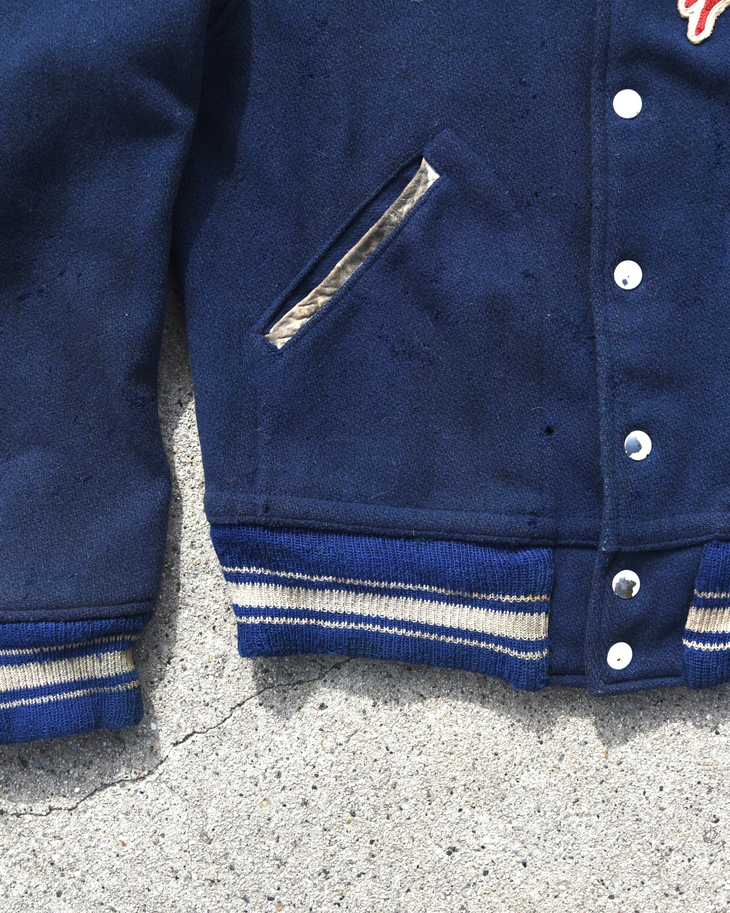 1950s Bales Motor Co. Wool Chain Stitched Jacket