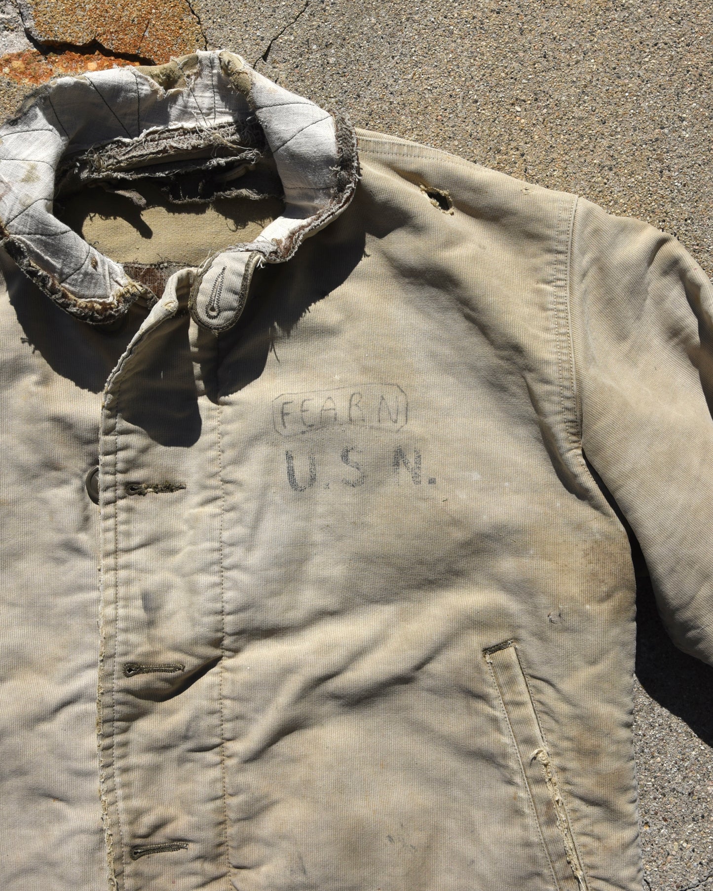 1950s Thrashed US Navy N1 Deck Jacket
