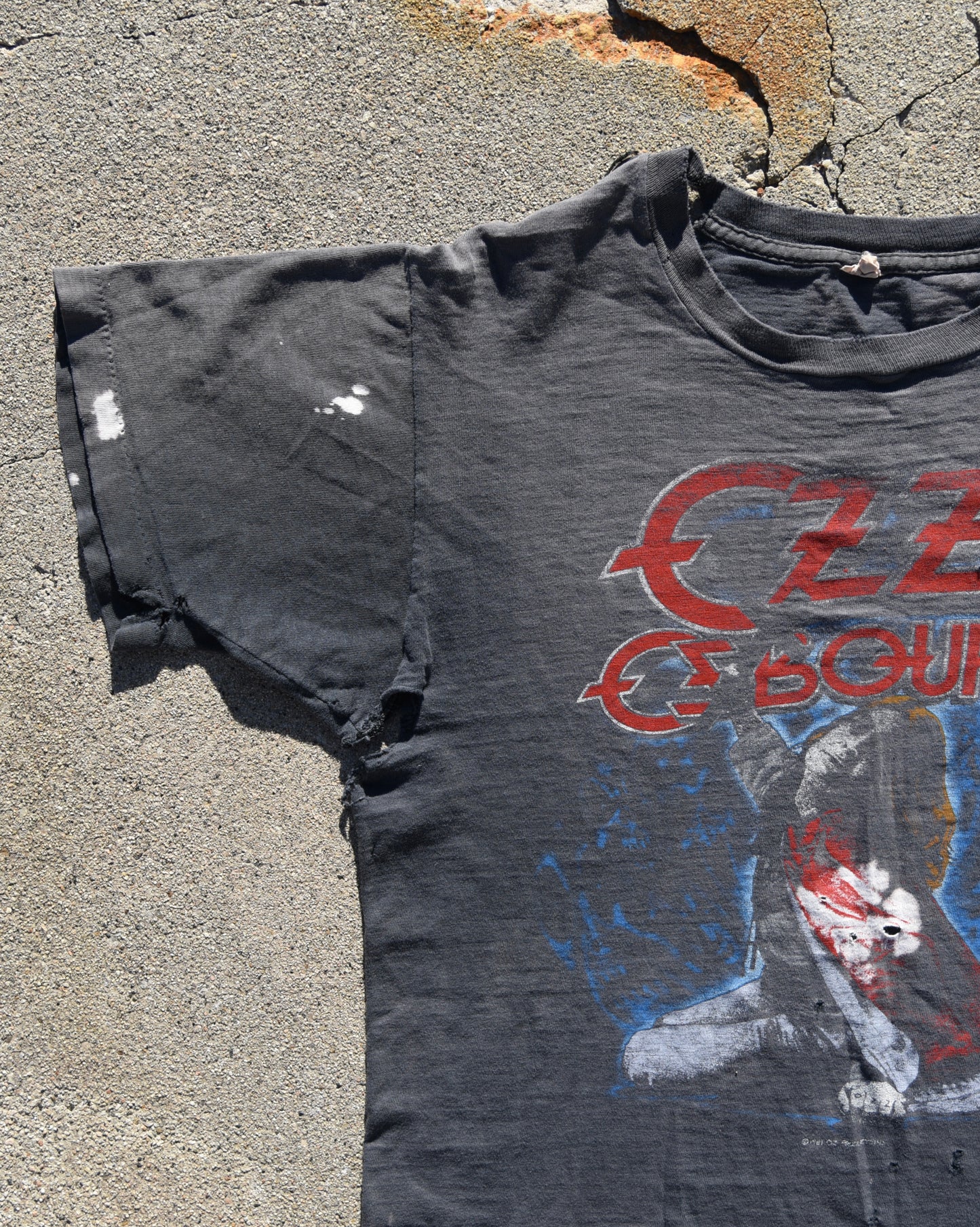 1980s Ozzy Osbourne Tshirt - Thrashed and Sun Faded
