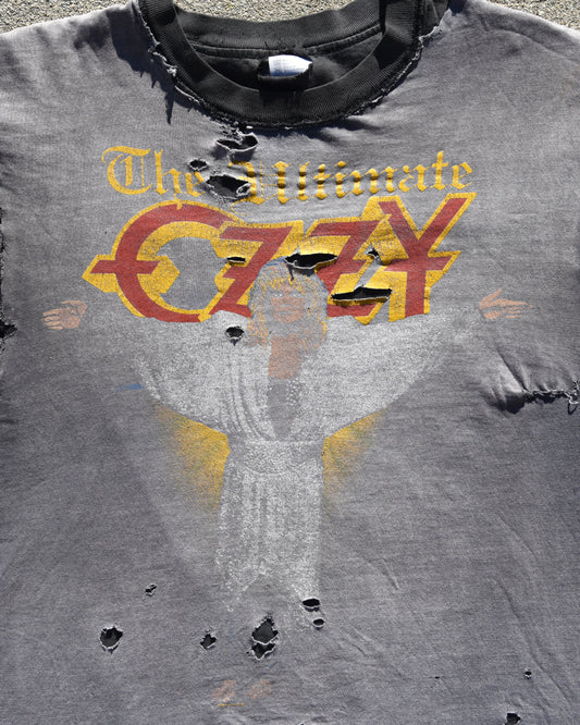 1980s Ozzy Osbourne The Ultimate Tour Tshirt - Thrashed and Repaired