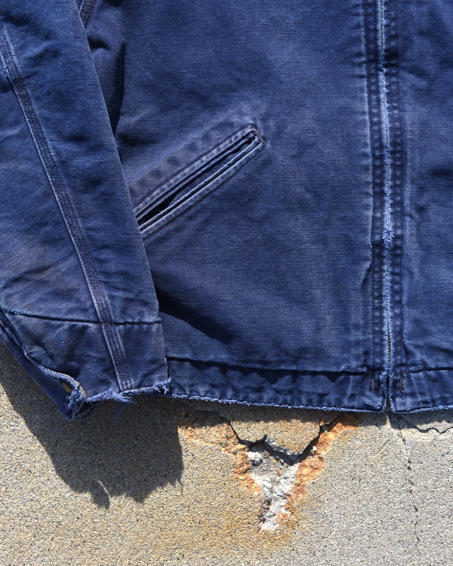 Carhartt Detroit Jacket J01 NVY Faded Navy Blue Size Large Mens