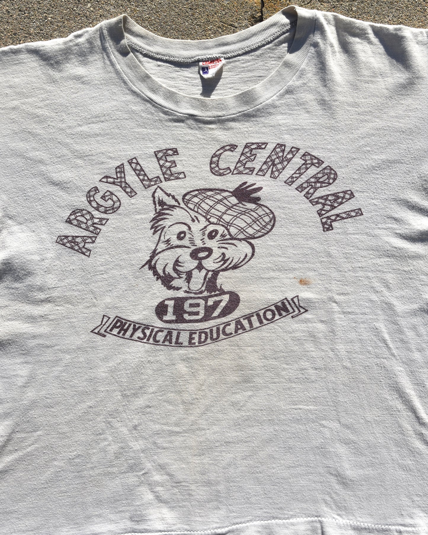1950s Champion Argyle Central PE Tshirt