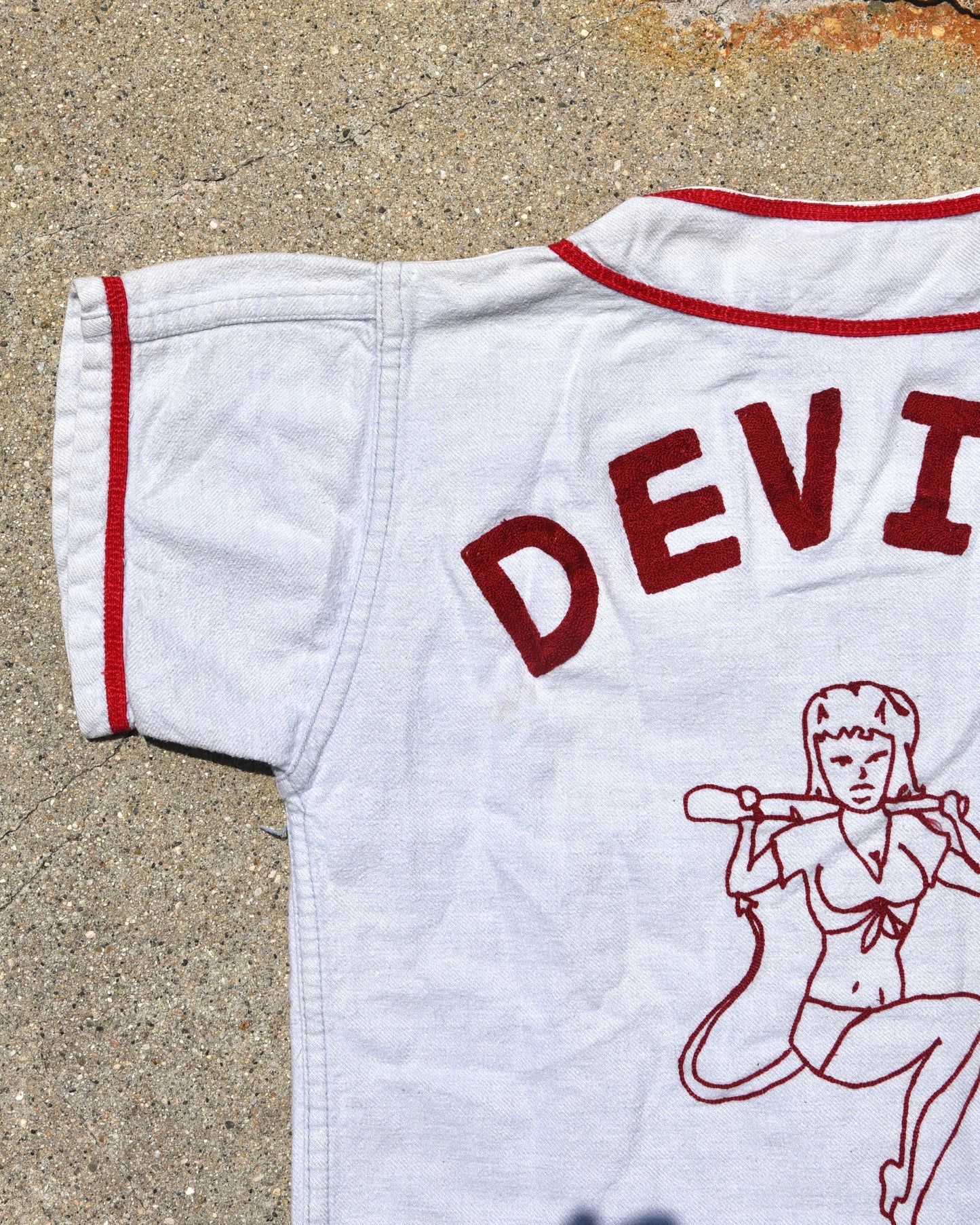 1950s Devils Chainstitched Baseball Jersey