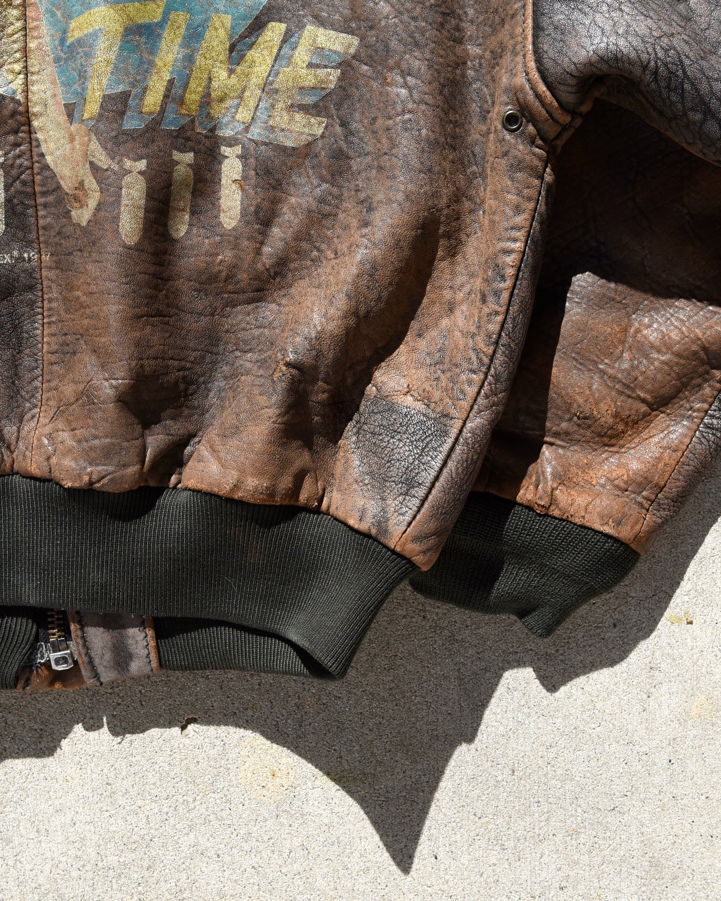 Avirex Sack Time Pinup Girl Leather Bomber Jacket