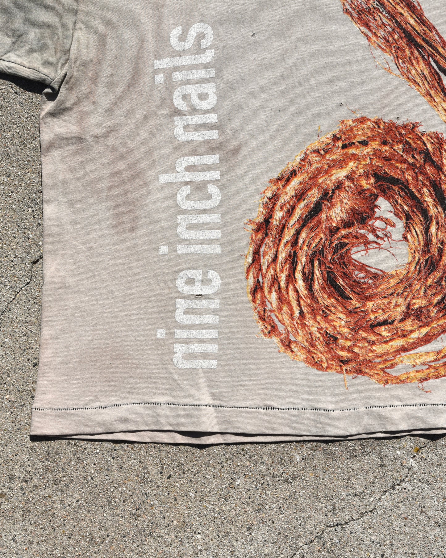 1995 Sun Faded Nine Inch Nails Further Down The Spiral Tshirt