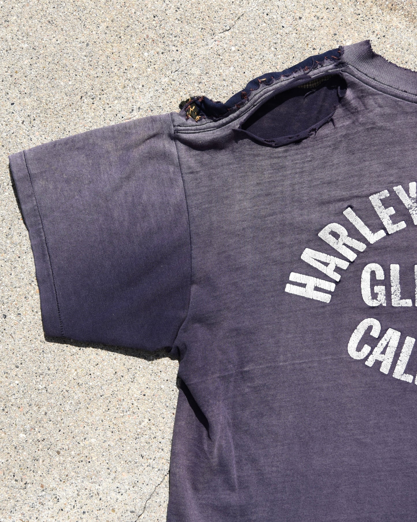 1970s Faded and Repaired Harley Davidson More Than A Machine Tshirt