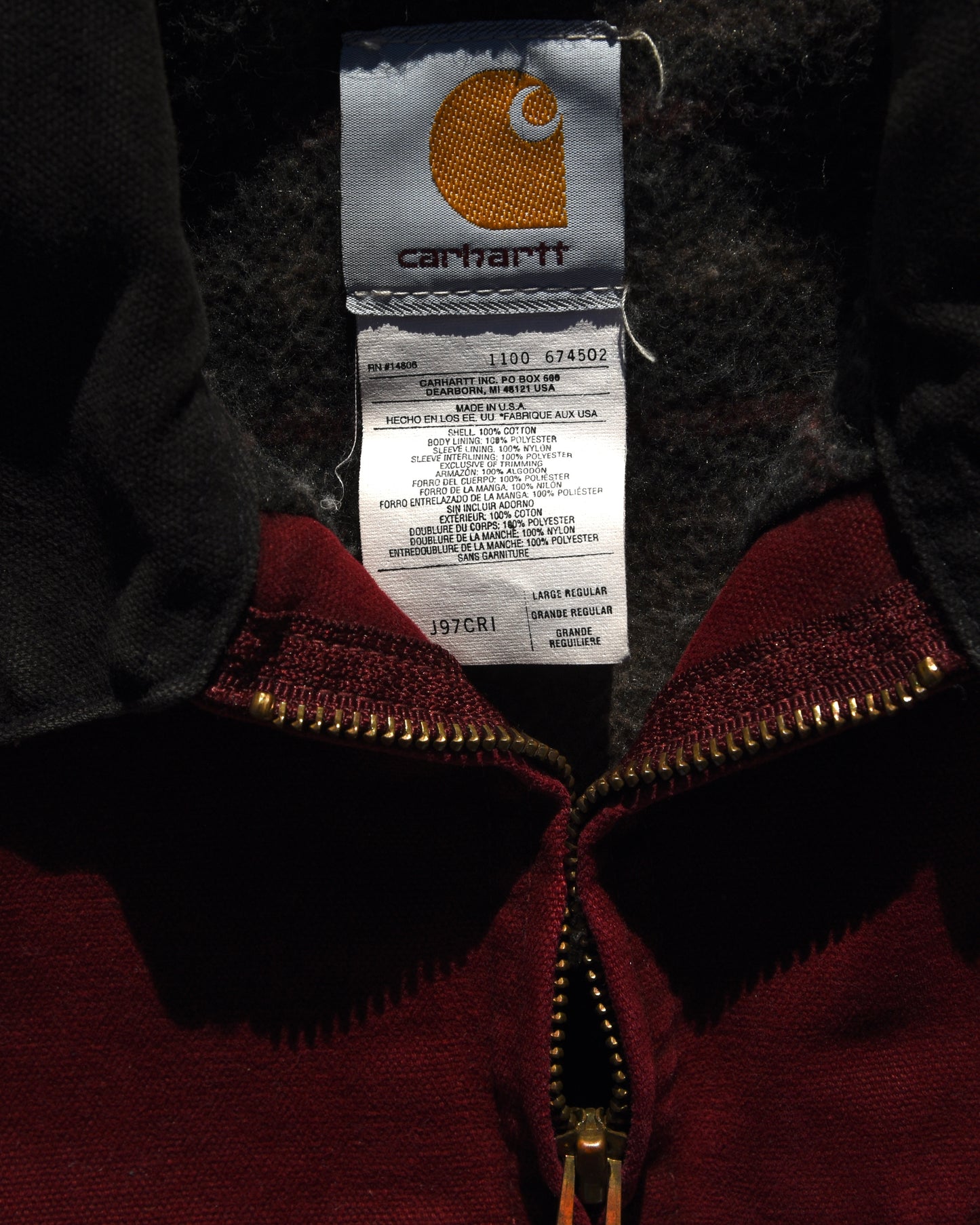 Carhartt J97 CRI Crimson Detroit Jacket