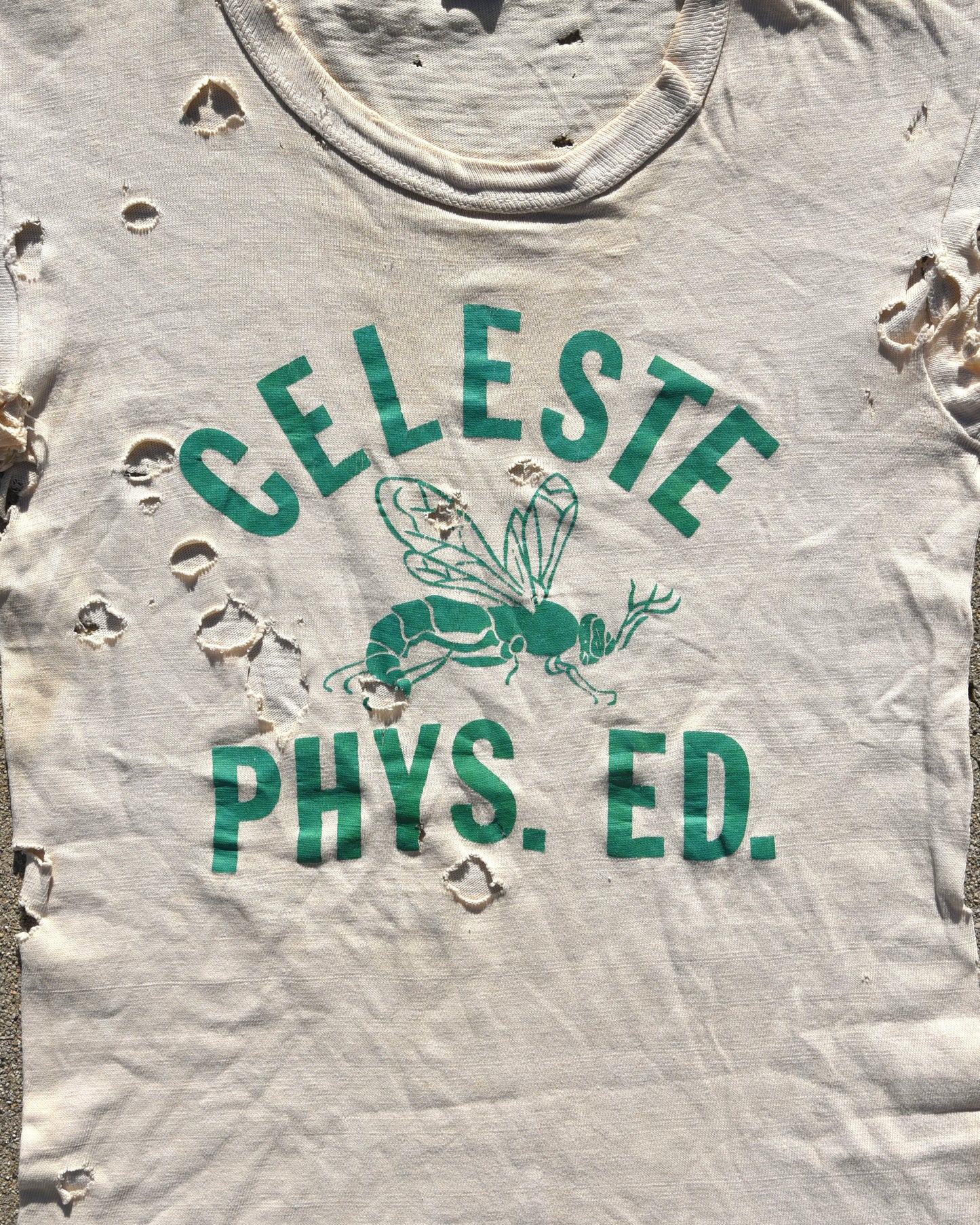 1950s Thrashed Celeste Phys Ed Tshirt