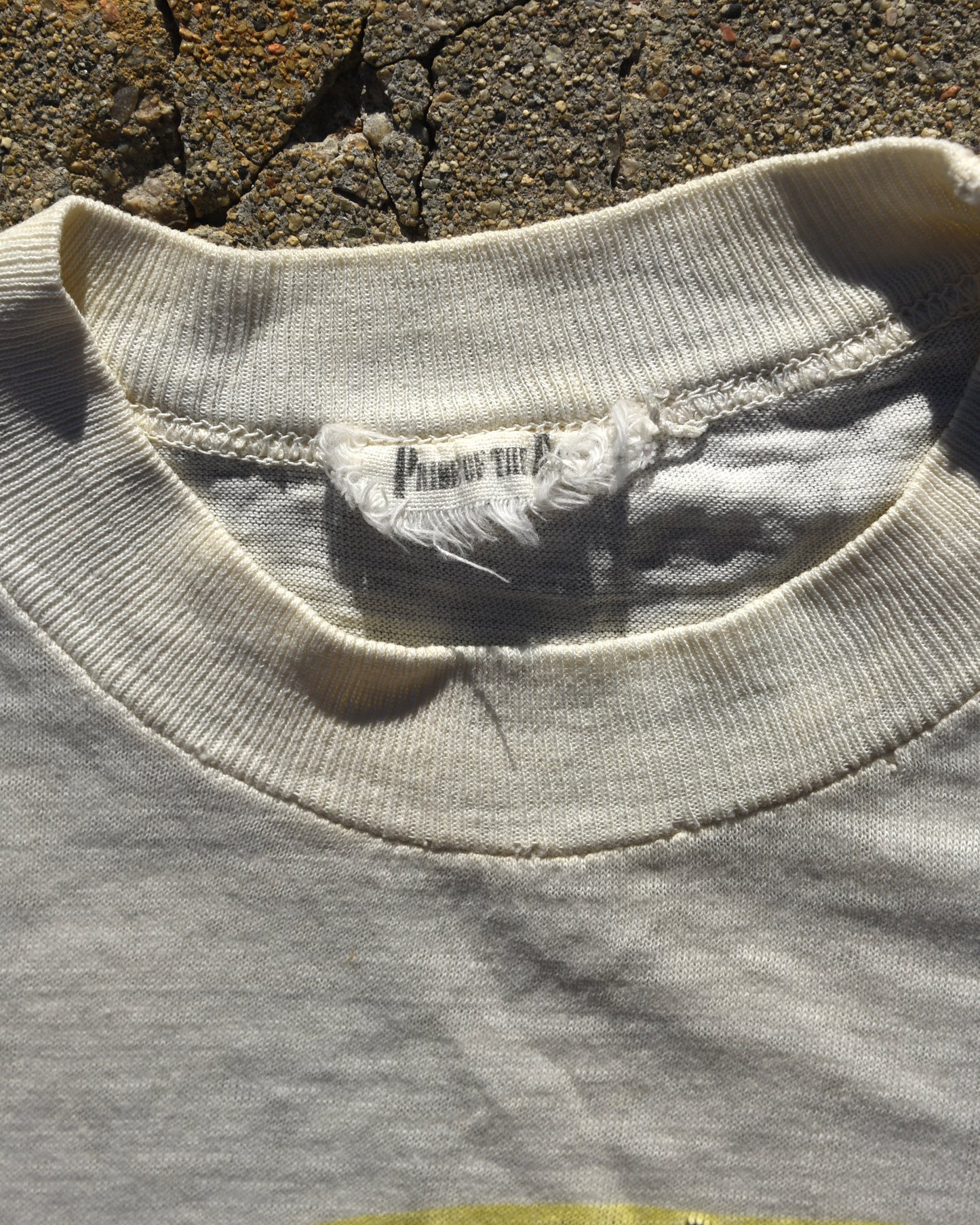 1970s Thrashed and Repaired Smiley Face Tshirt