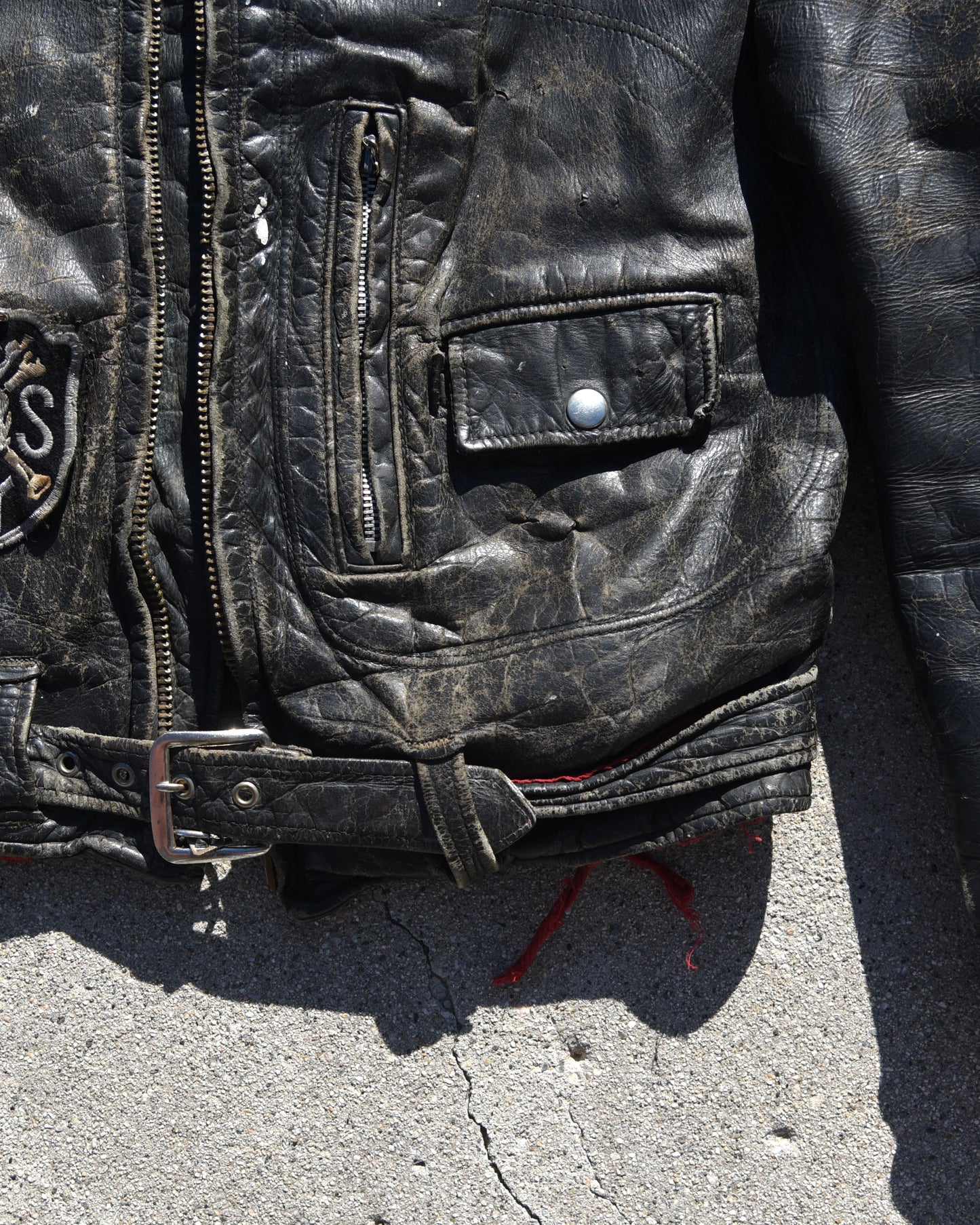 1940s Horsehide Leather Motorcycle Moto Jacket - Thrashed