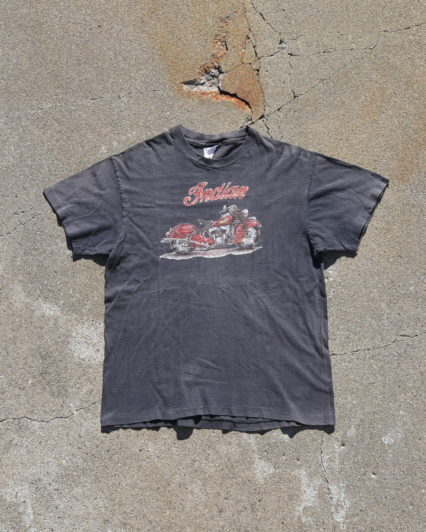 1980s Sun Faded Indian Motorcycles Tshirt
