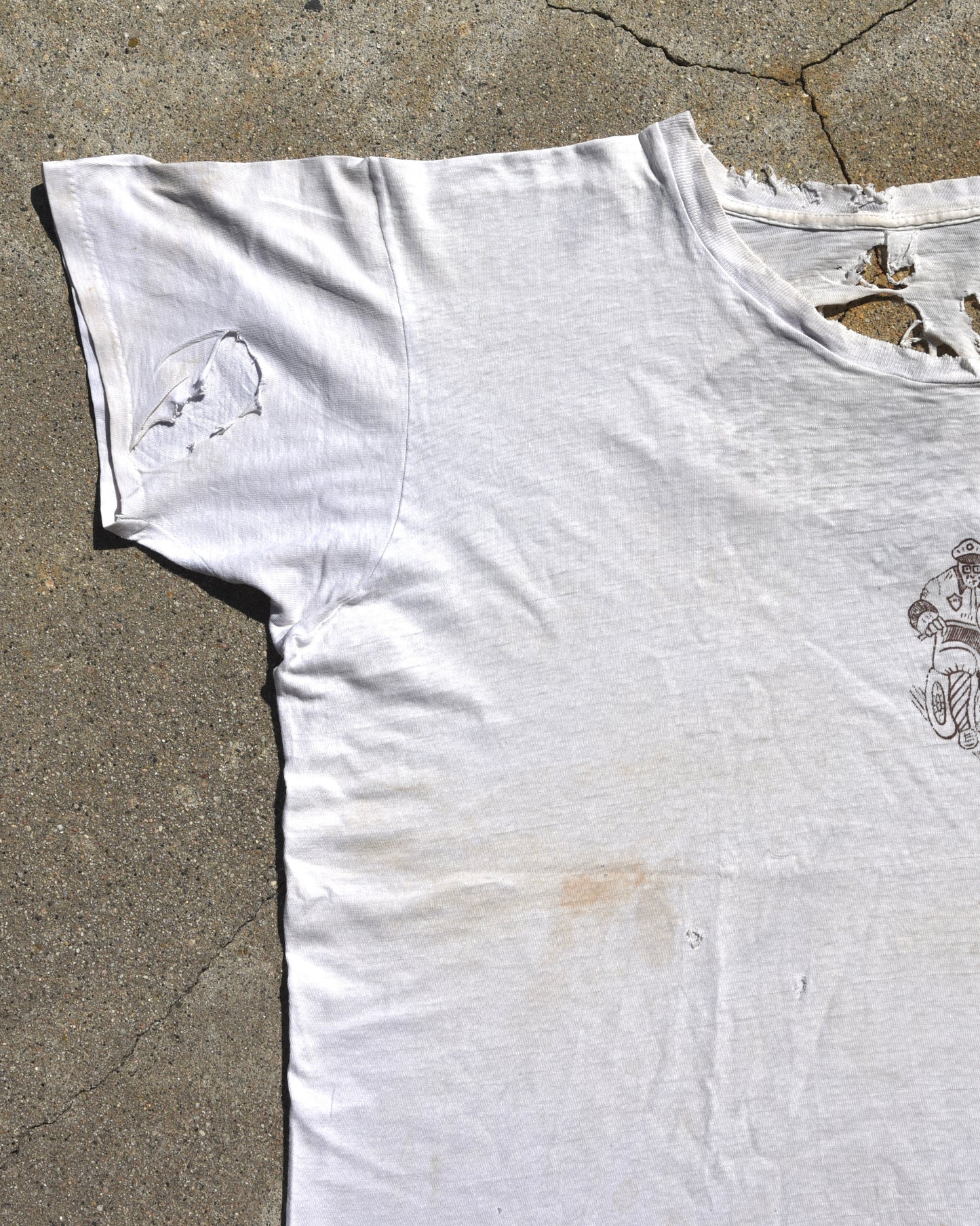 1960s Motorcycle Police Stenciled Tshirt