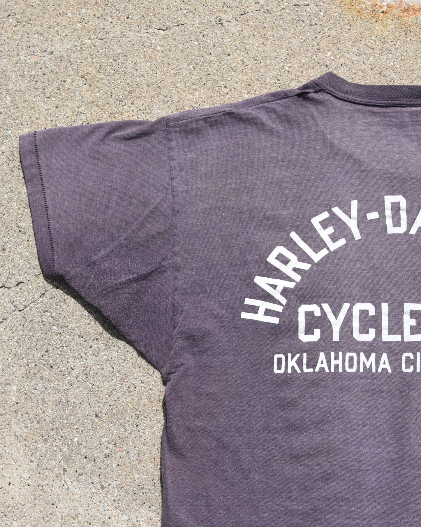 1970s Sun Faded Harley Davidson Oklahoma City Tshirt