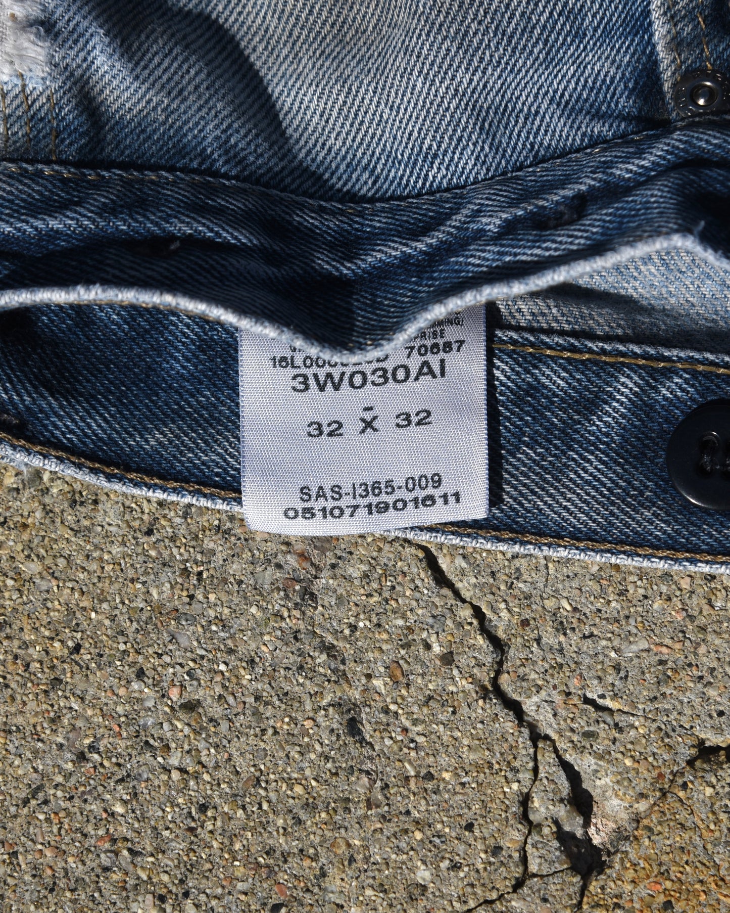 1990s Faded and Repaired Wrangler Double Knee Denim Jeans