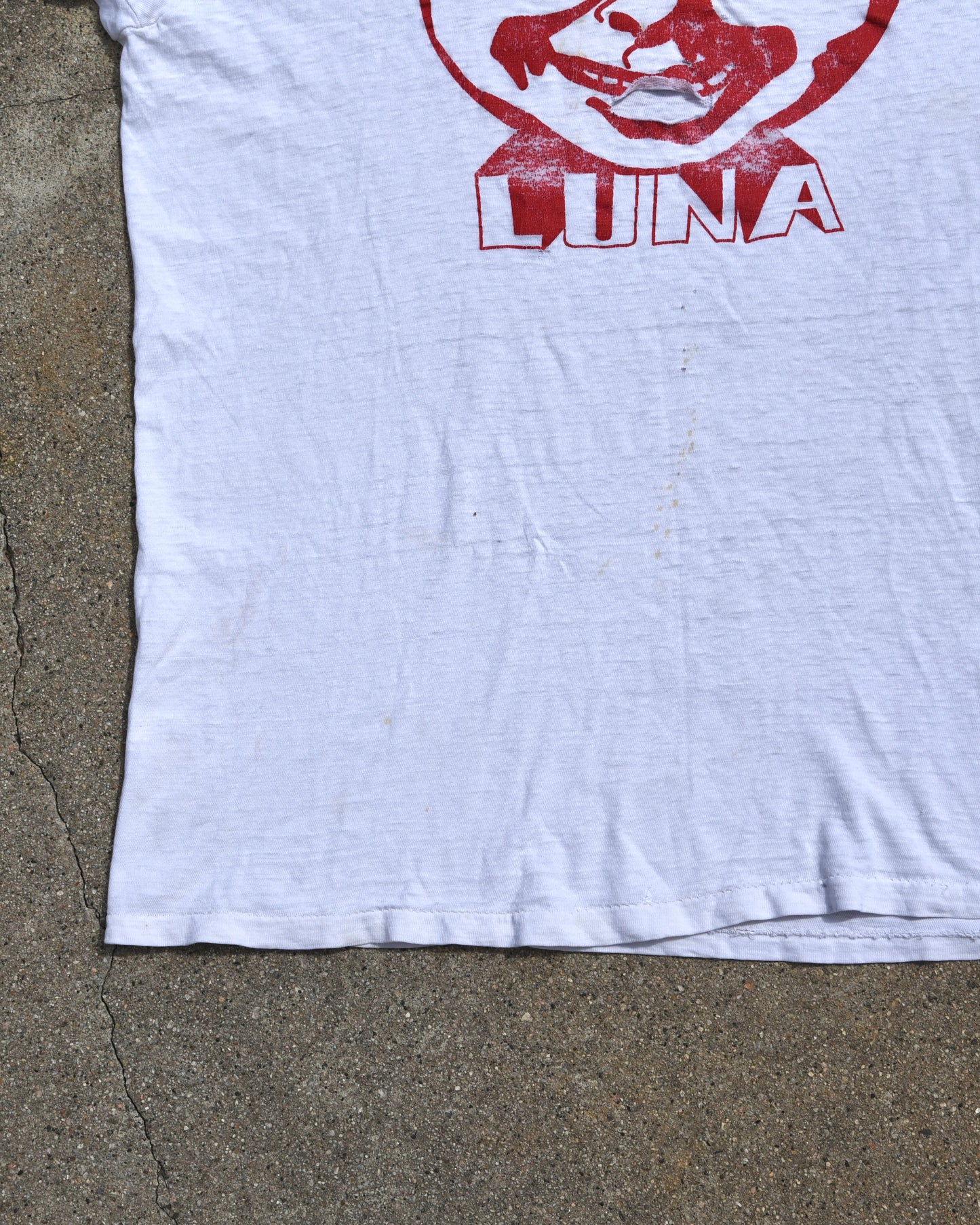 1970s Thrashed Luna Bar Ringer Tshirt