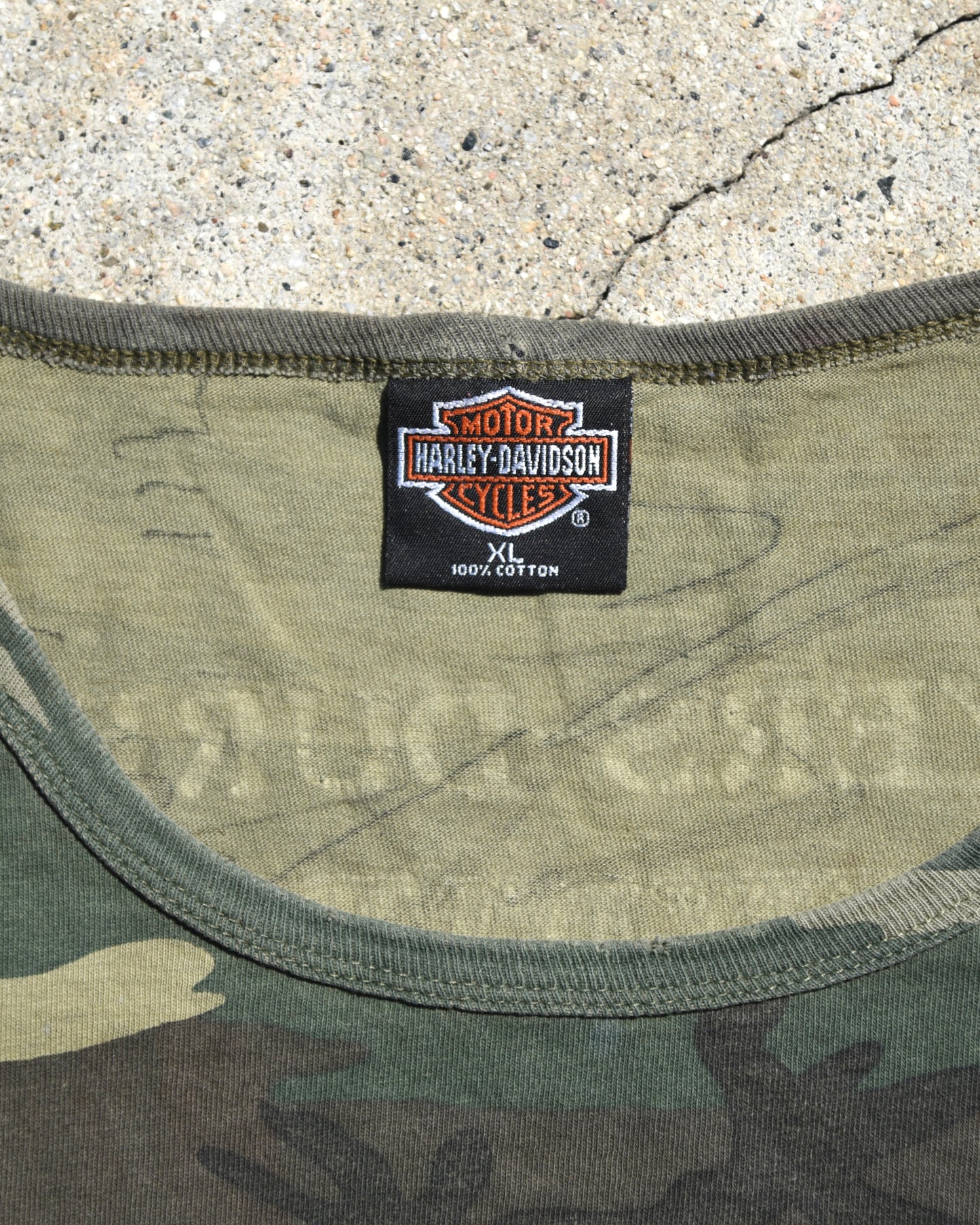 1990s Harley Davidson Camo Femme Tshirt