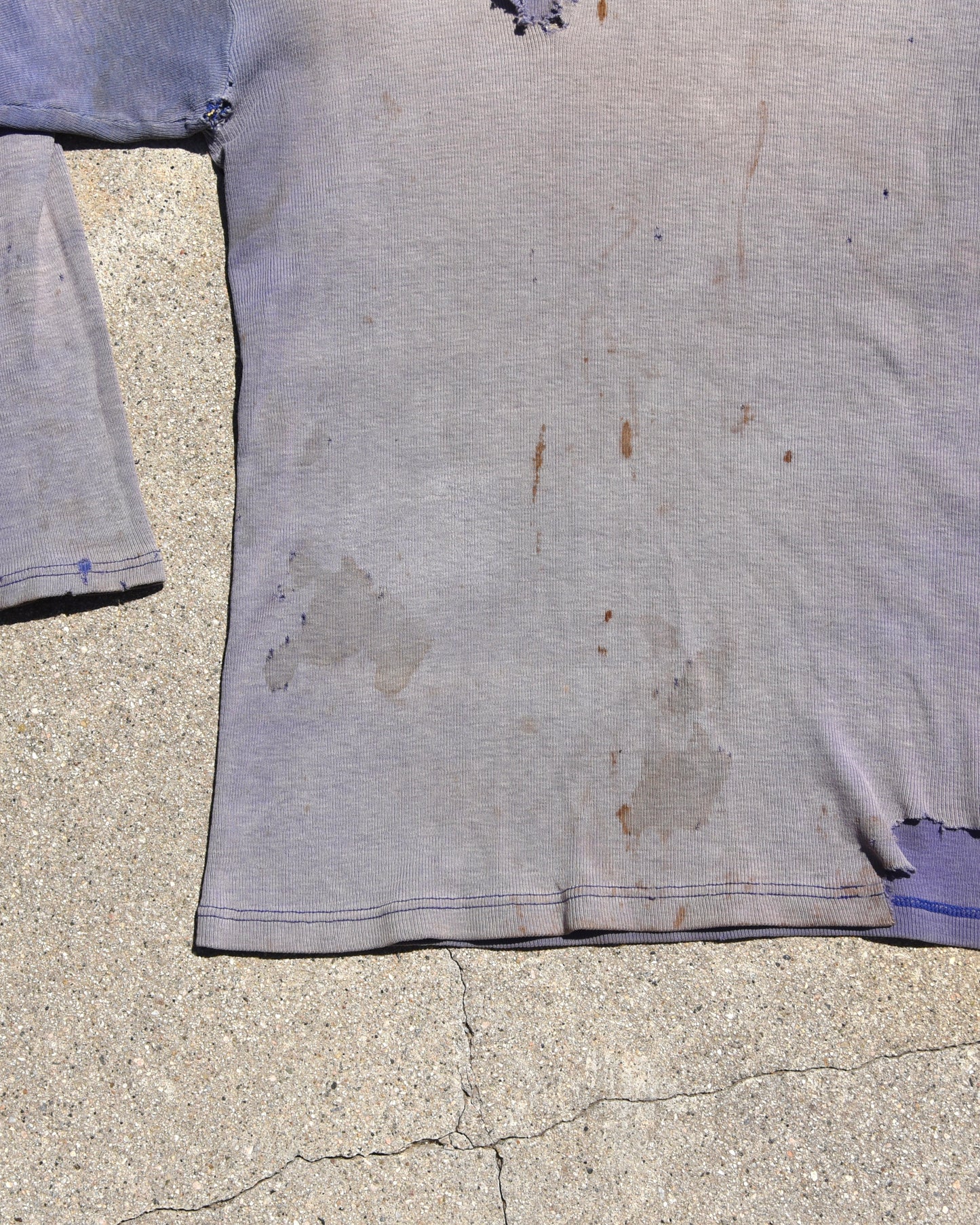 1940s Thrashed and Sun Faded Long Sleeve Tshirt
