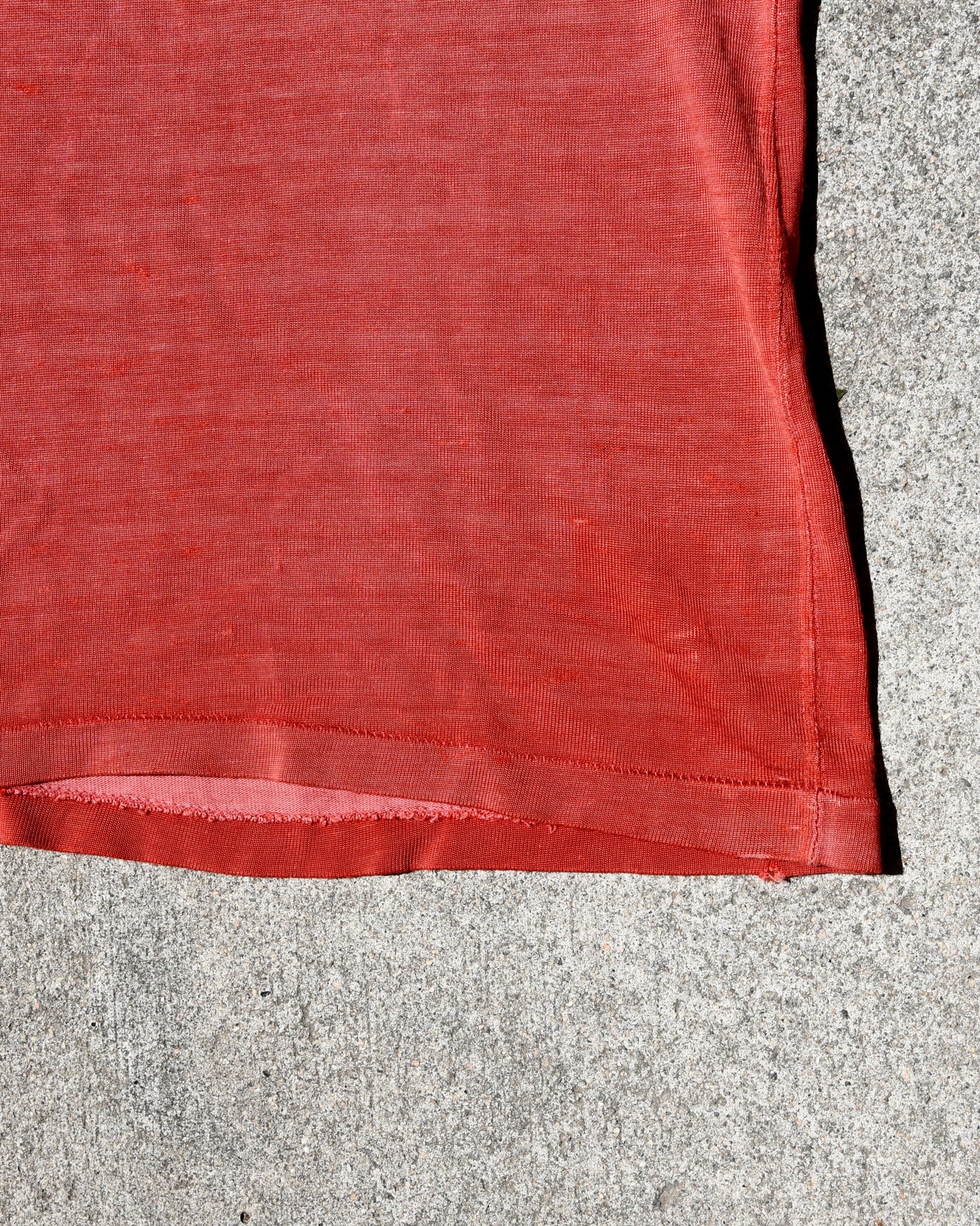 1950s Faded Cotton Cherry Red Football Jersey Two Tone #33