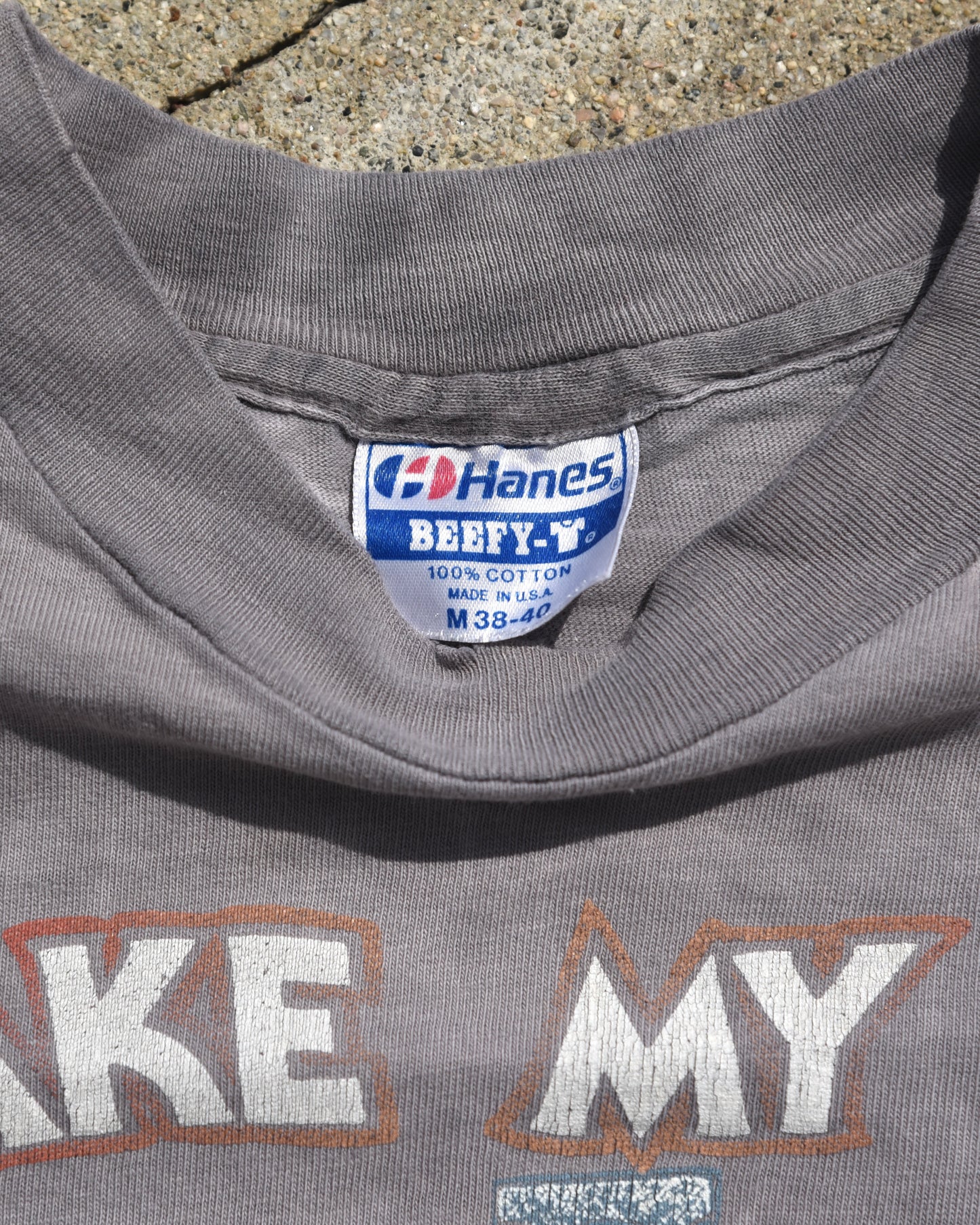 1980s Sun Faded Harley Davidson Make My Day Tshirt