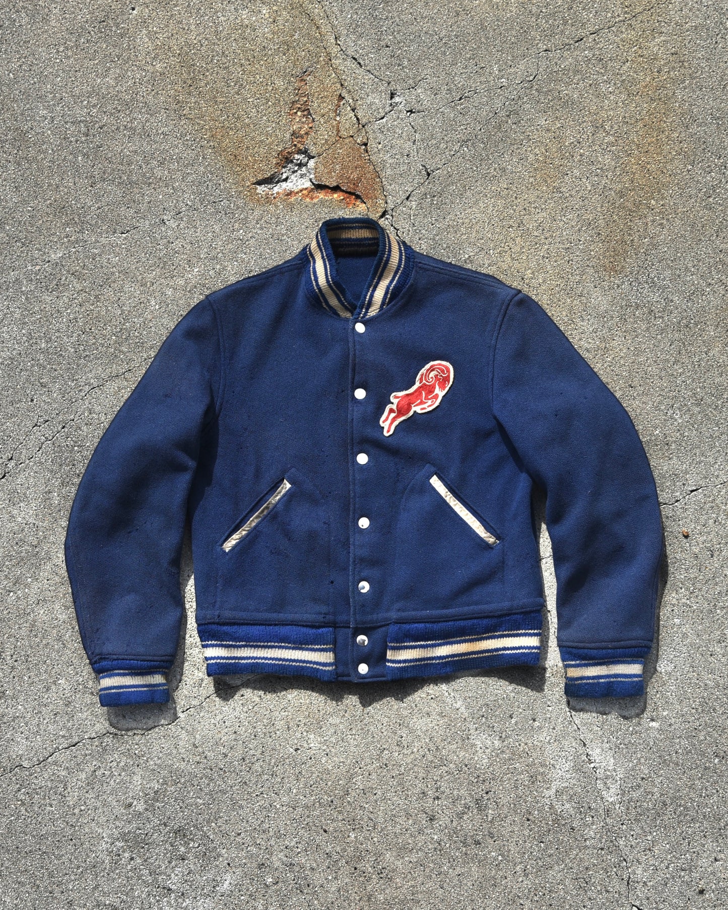1950s Bales Motor Co. Wool Chain Stitched Jacket