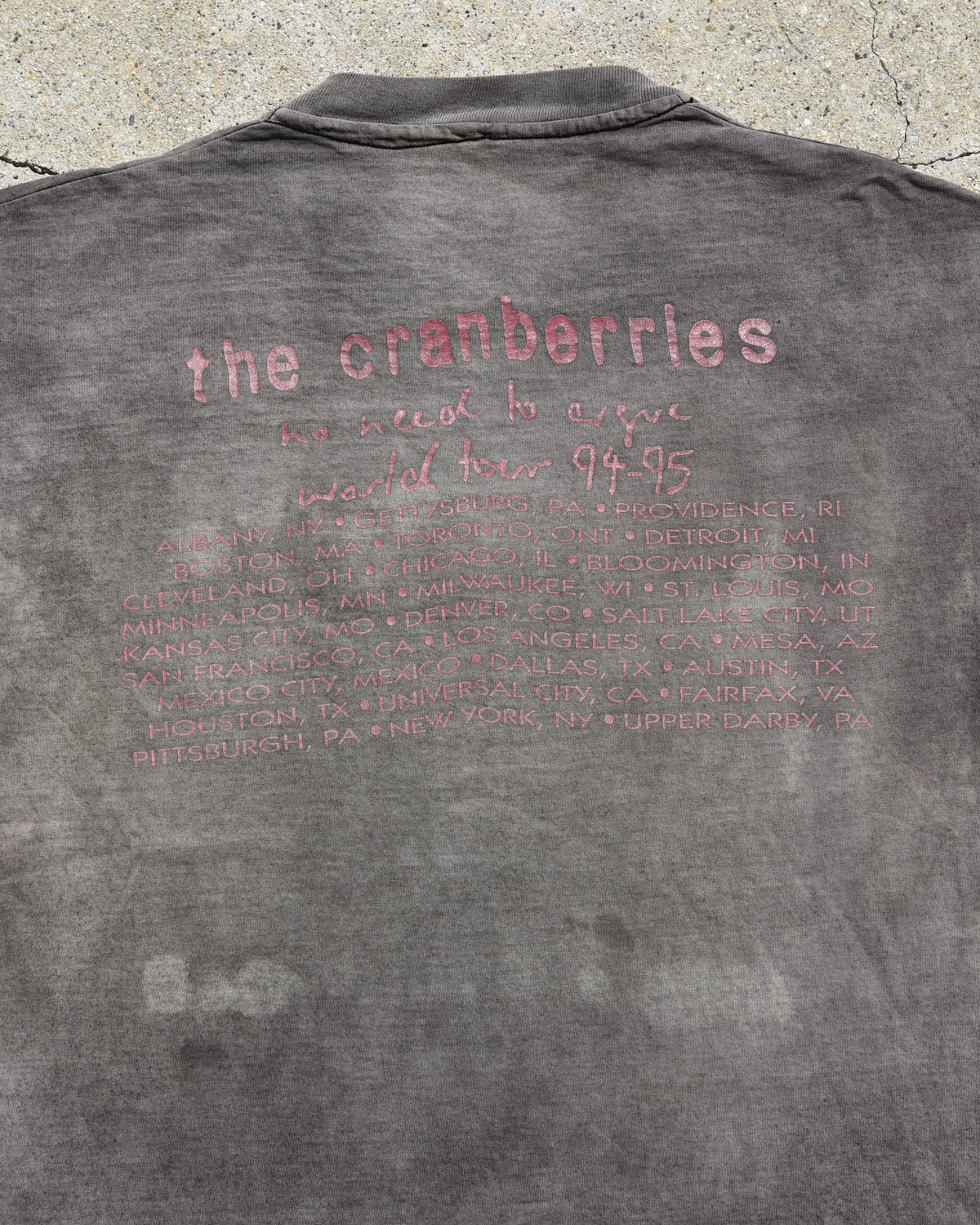 1994 Sun Faded The Cranberries No Need To Argue Tshirt