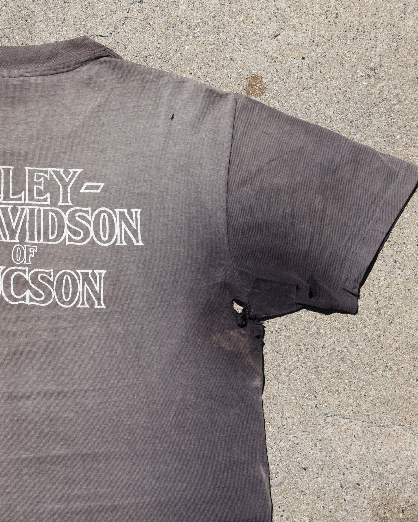 1970s Thrashed and Faded Harley Davidson Tshirt