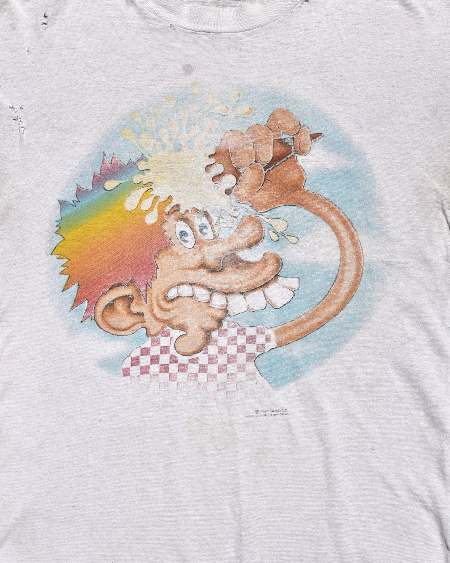 1990 Grateful Dead Ice Cream Kid Europe Tour Tshirt