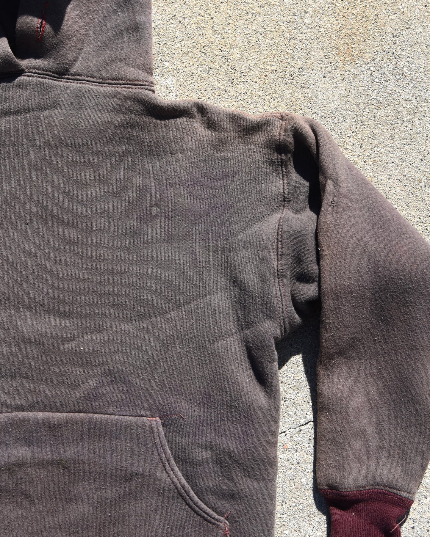 1950s Sun Faded Champion Double Face Utilities Line Construction Hoodie
