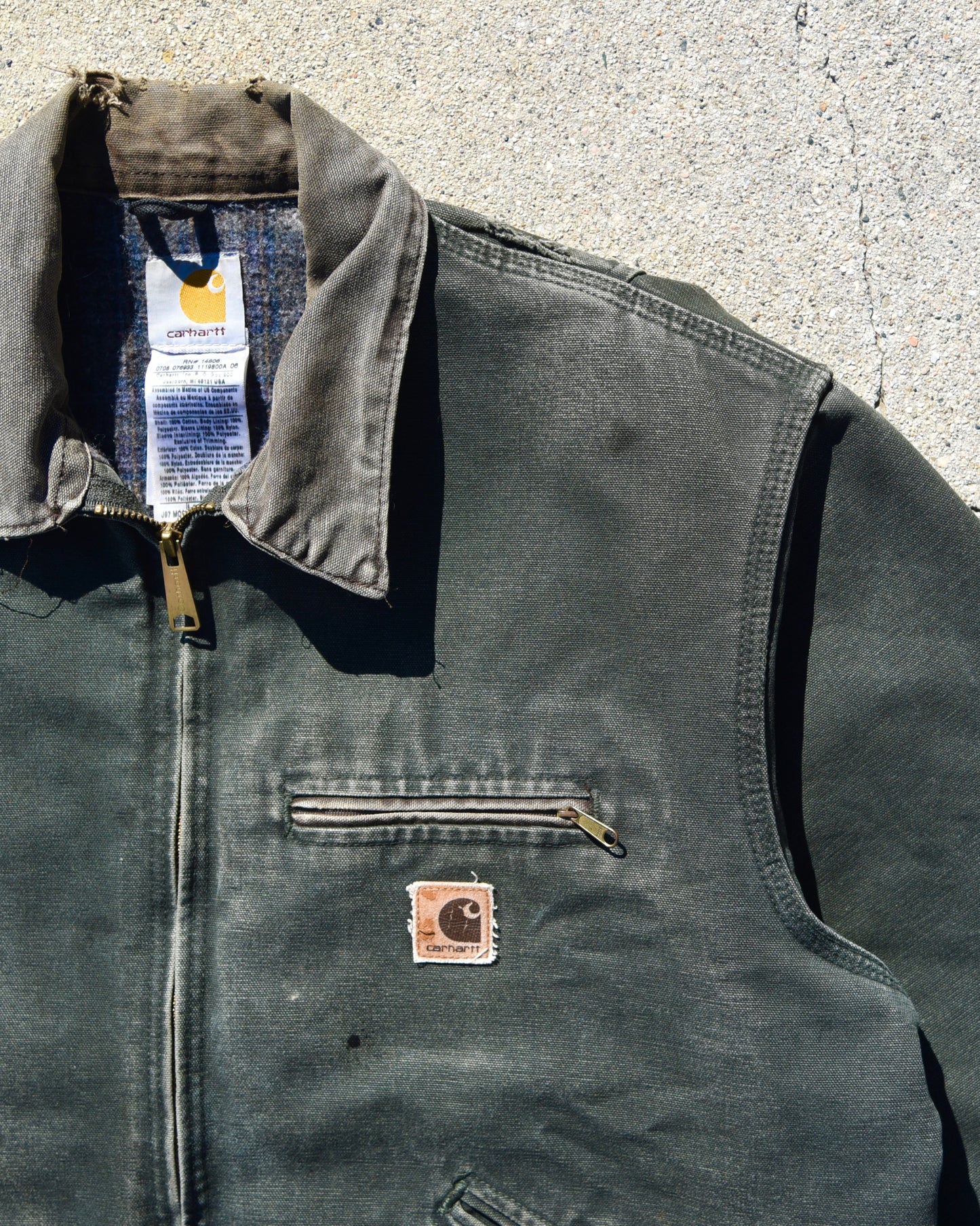 Carhartt J97 MOS Duck Detroit Jacket Moss Green - Large