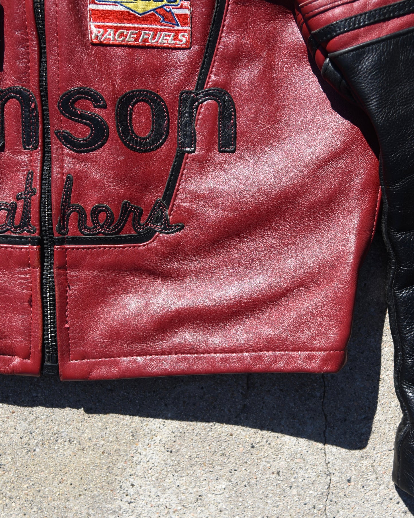 1990s Vanson Star Racing Motorcycle Jacket Size 42