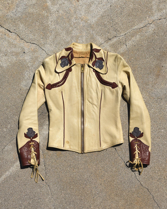 1970s East West Musical Instruments Femme Leather Jacket