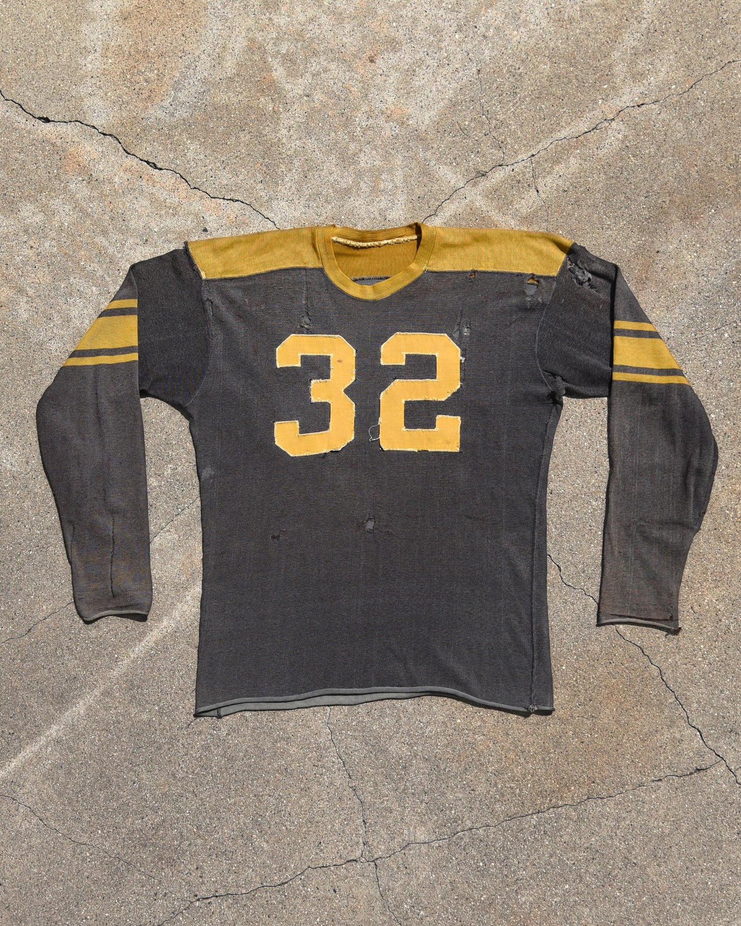 1950s Sun Faded Cotton Football Jersey