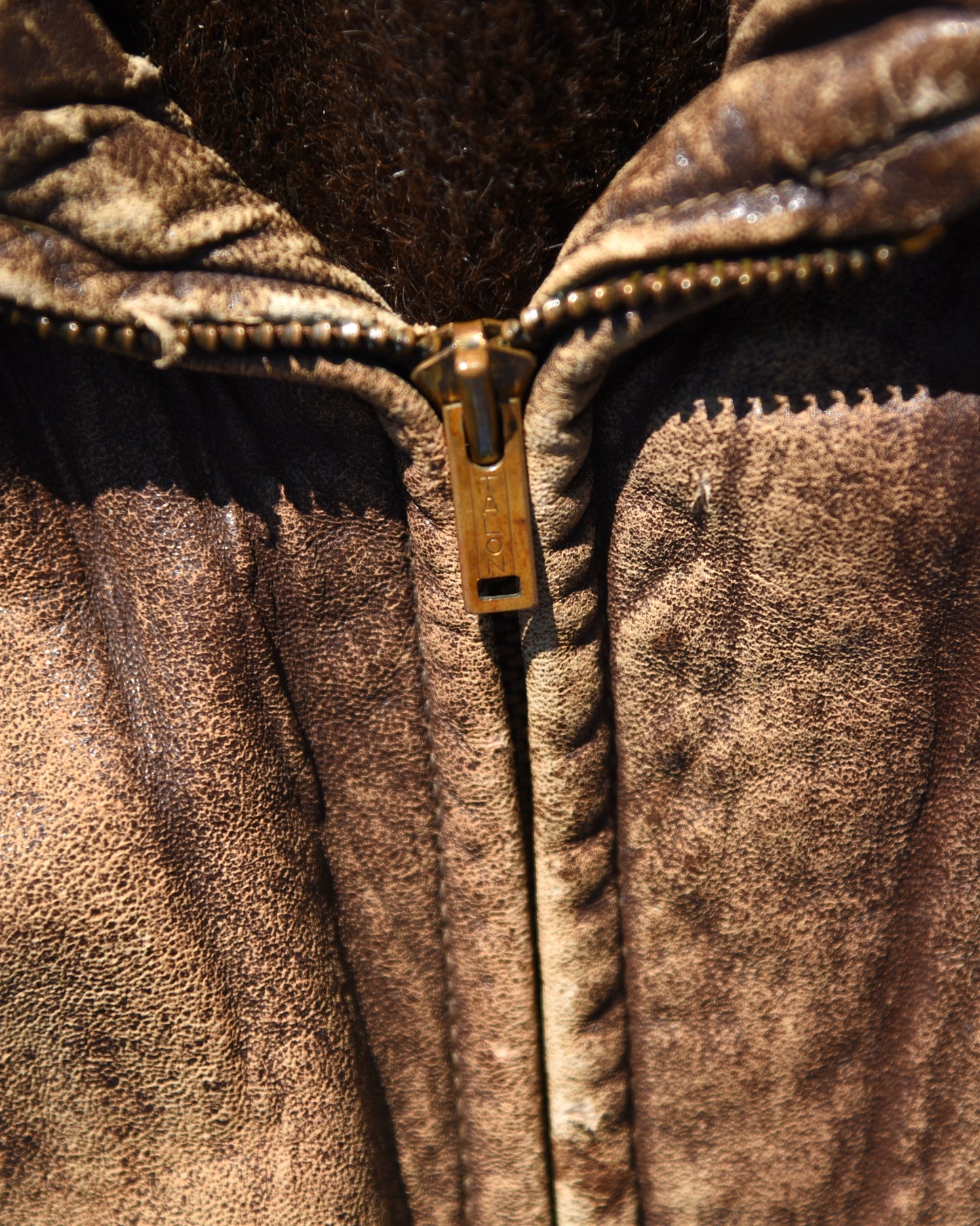 1940s LaPlaya Marlboro Spitfire Horsehide And Alpaca Lined Bomber Jacket