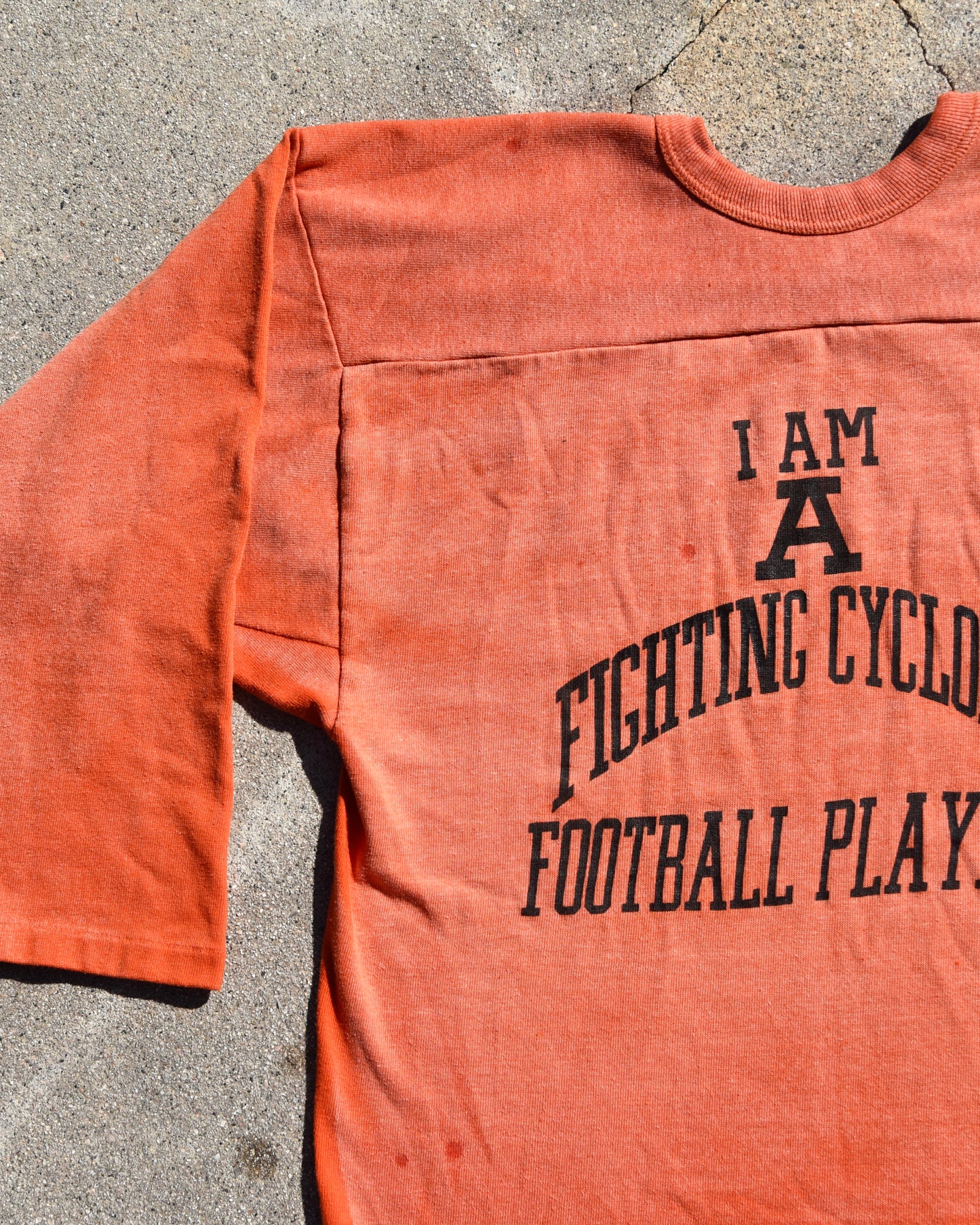 1970s Sun Faded Fighting Cyclone Football Jersey
